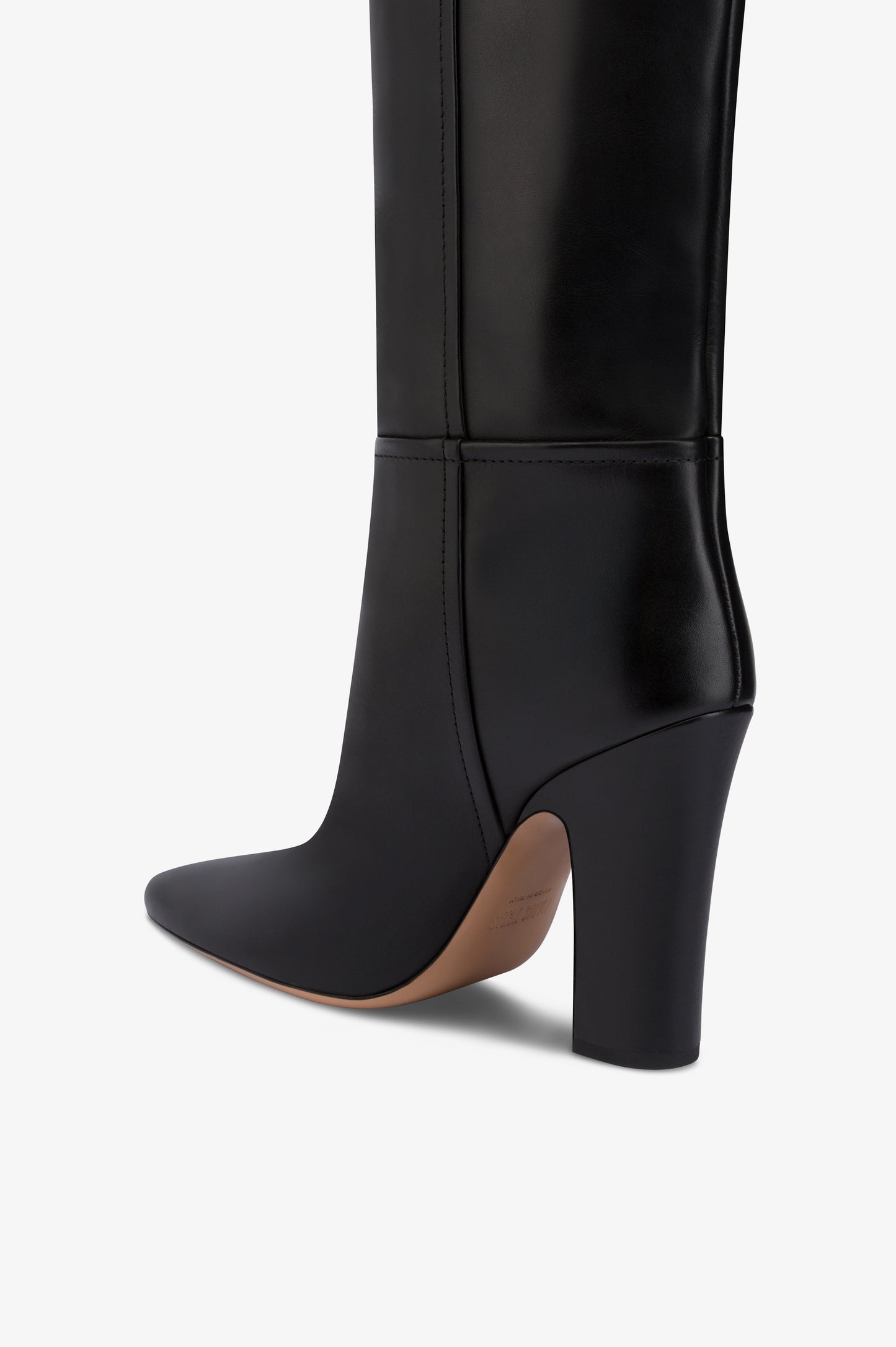 Bottes en cuir de veau noir