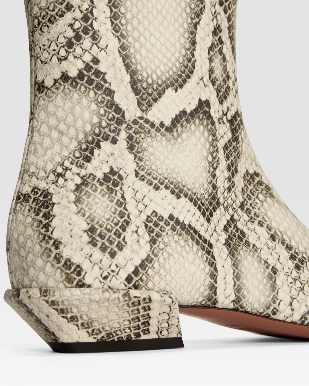 Python Ancle Boots Ankle boots in sand printed python leather - Paris Texas