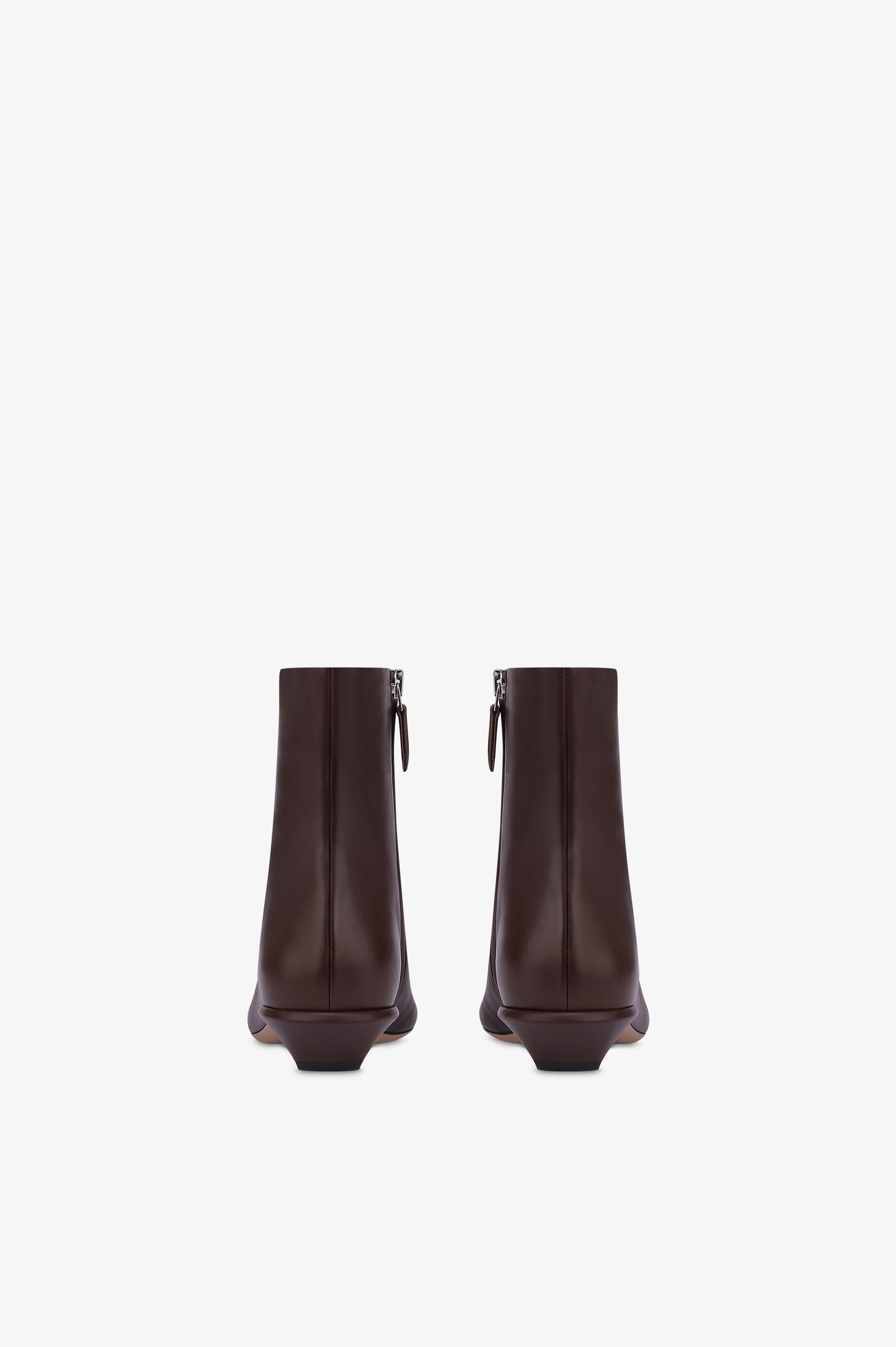 Bottines en cuir de veau couleur moka