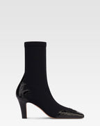 Botas de piel de cocodrilo negra y elastica