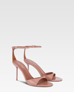 Sandalias de charol nude oscuro