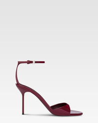 Sandals in rouge noir patent leather — Rouge noir