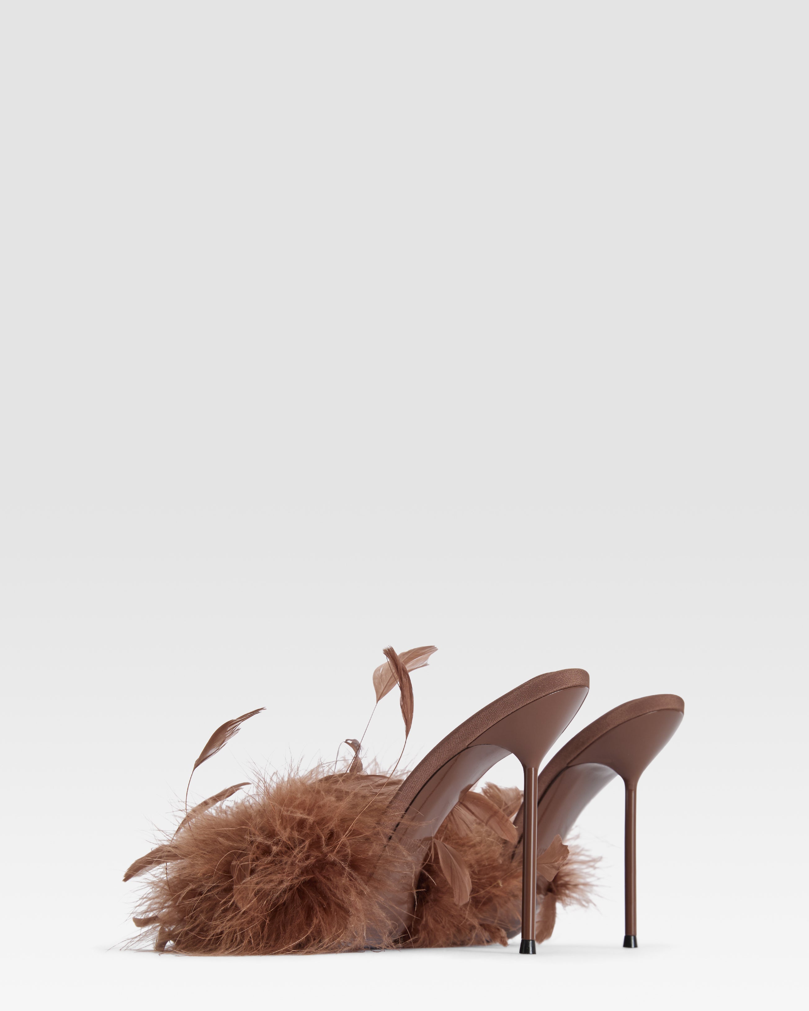 Mules in raso crepe ebano