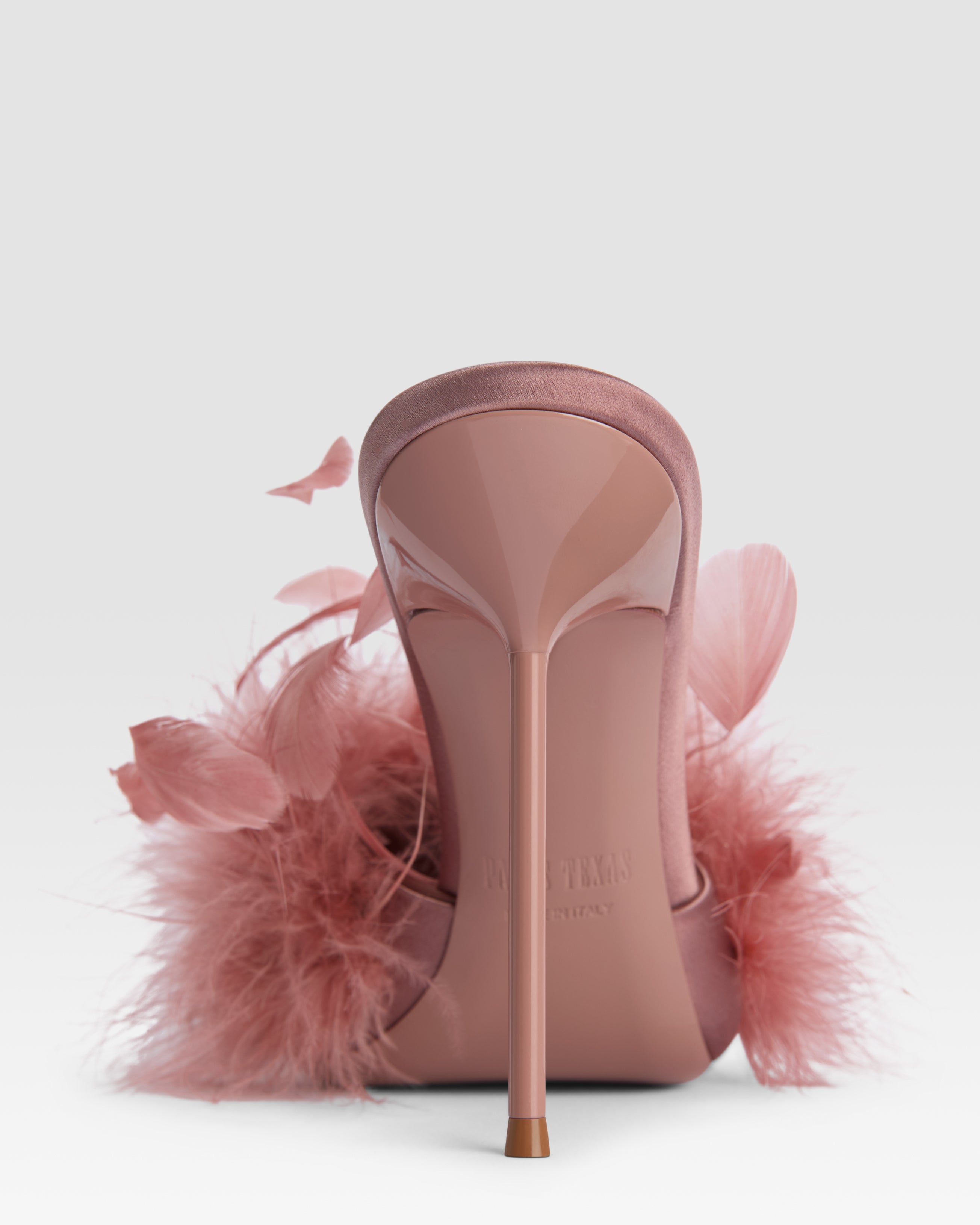 Mules in raso crepe dark phard