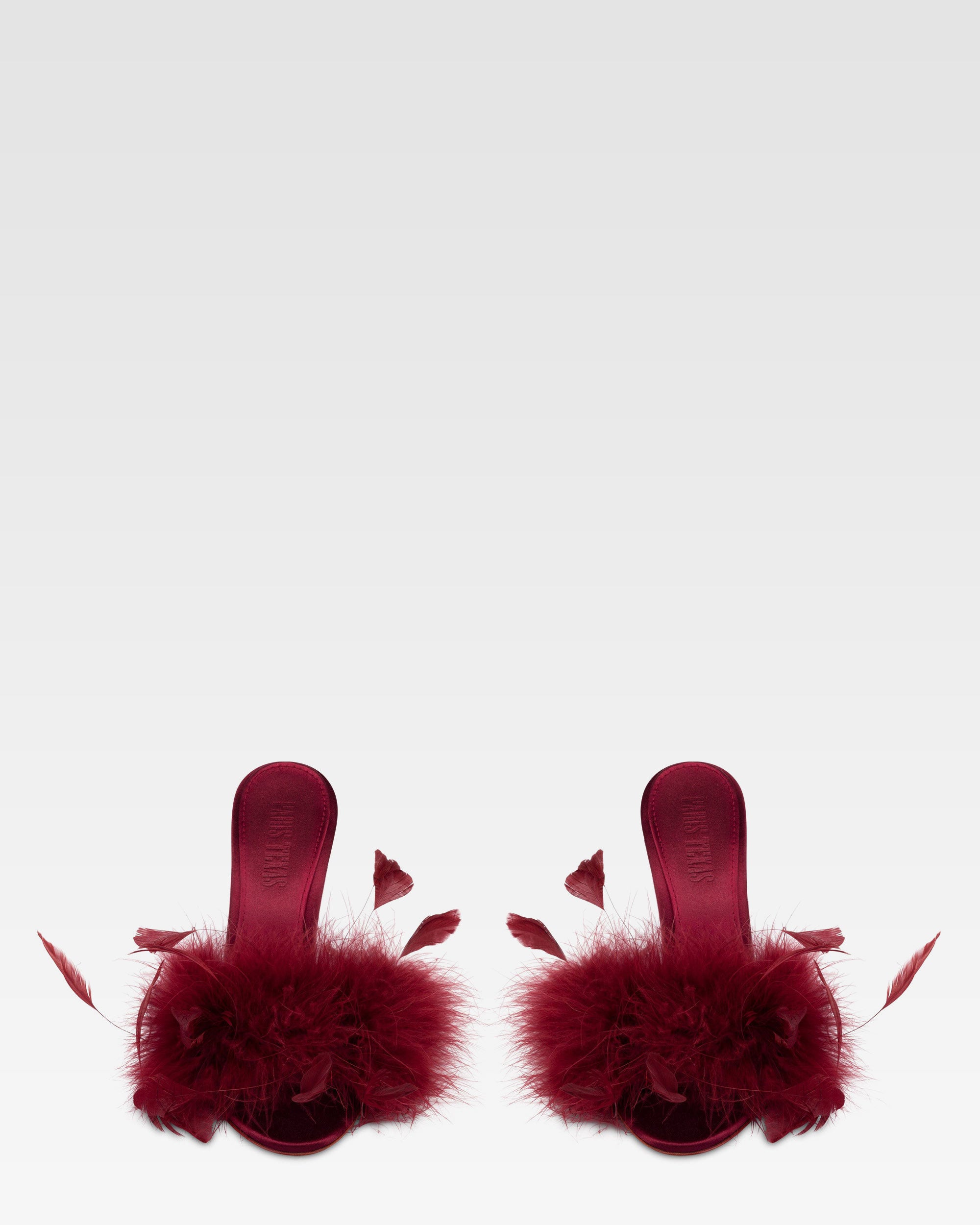 Mules de saten burdeos