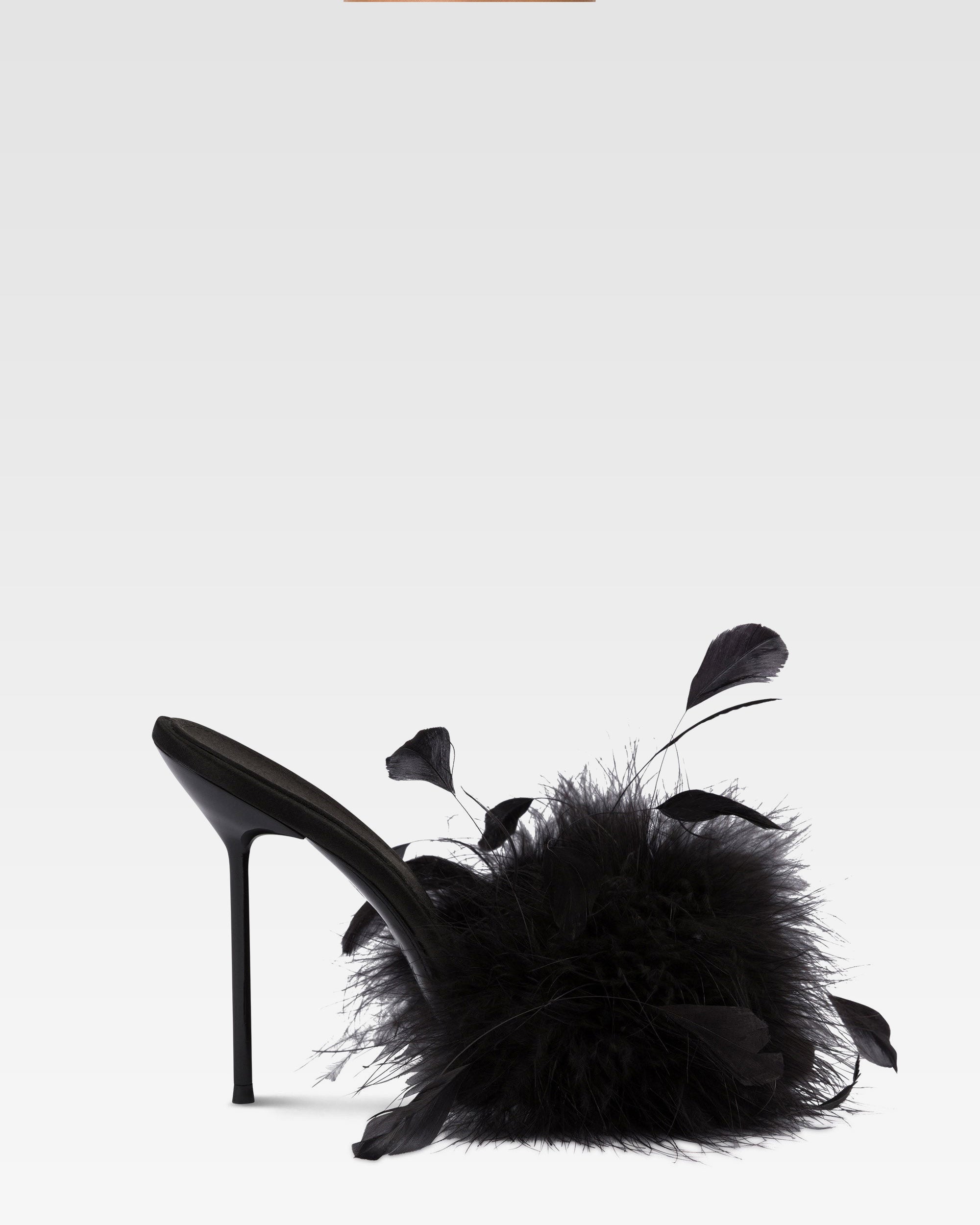 Mules de saten negro