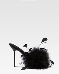 Mules de saten negro — Black