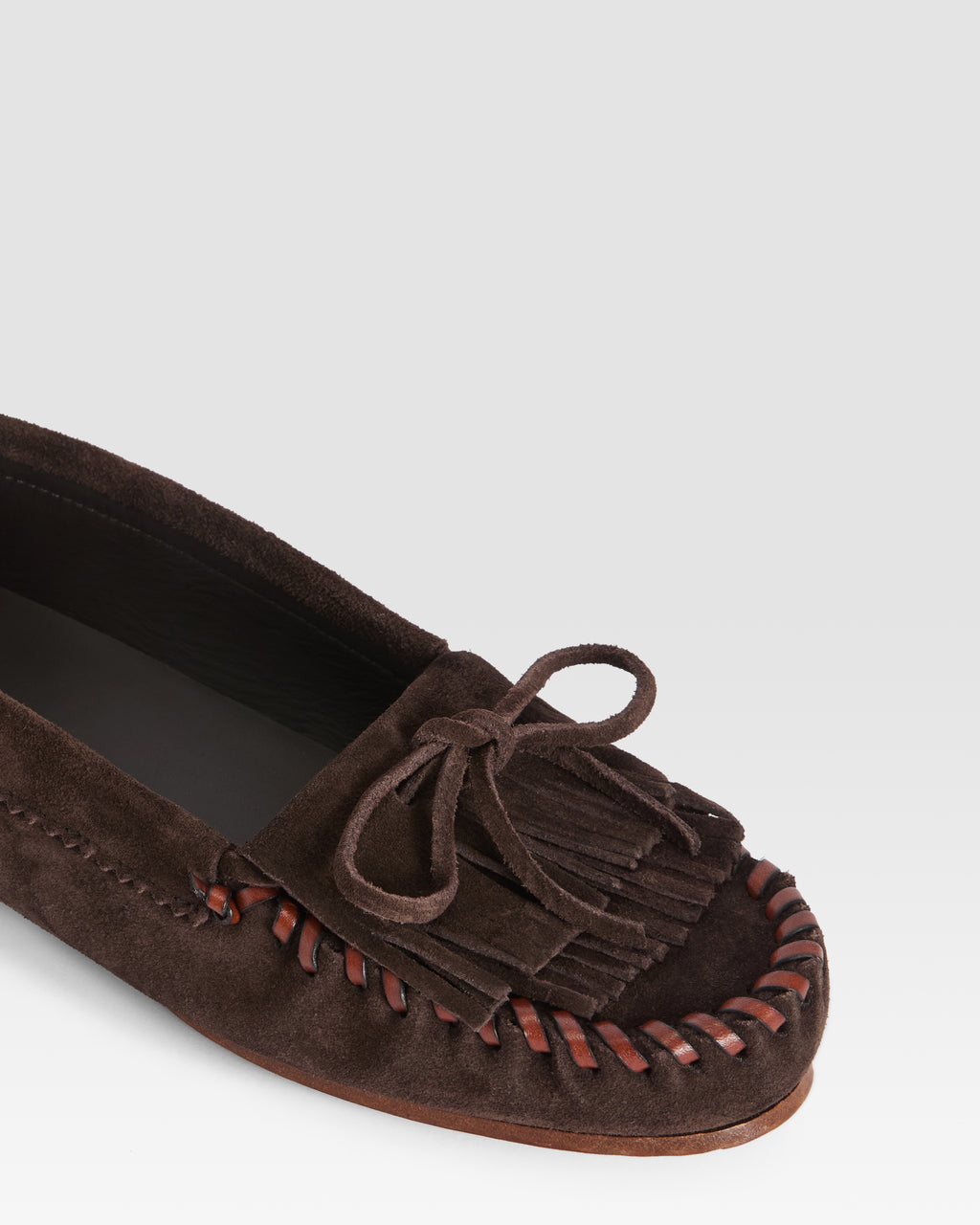 Mocassini in pelle scamosciata ebano