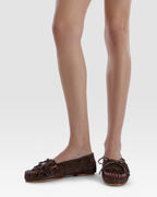 Mocassini in pelle scamosciata ebano