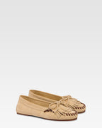 Mocasines de piel de ante color crudo