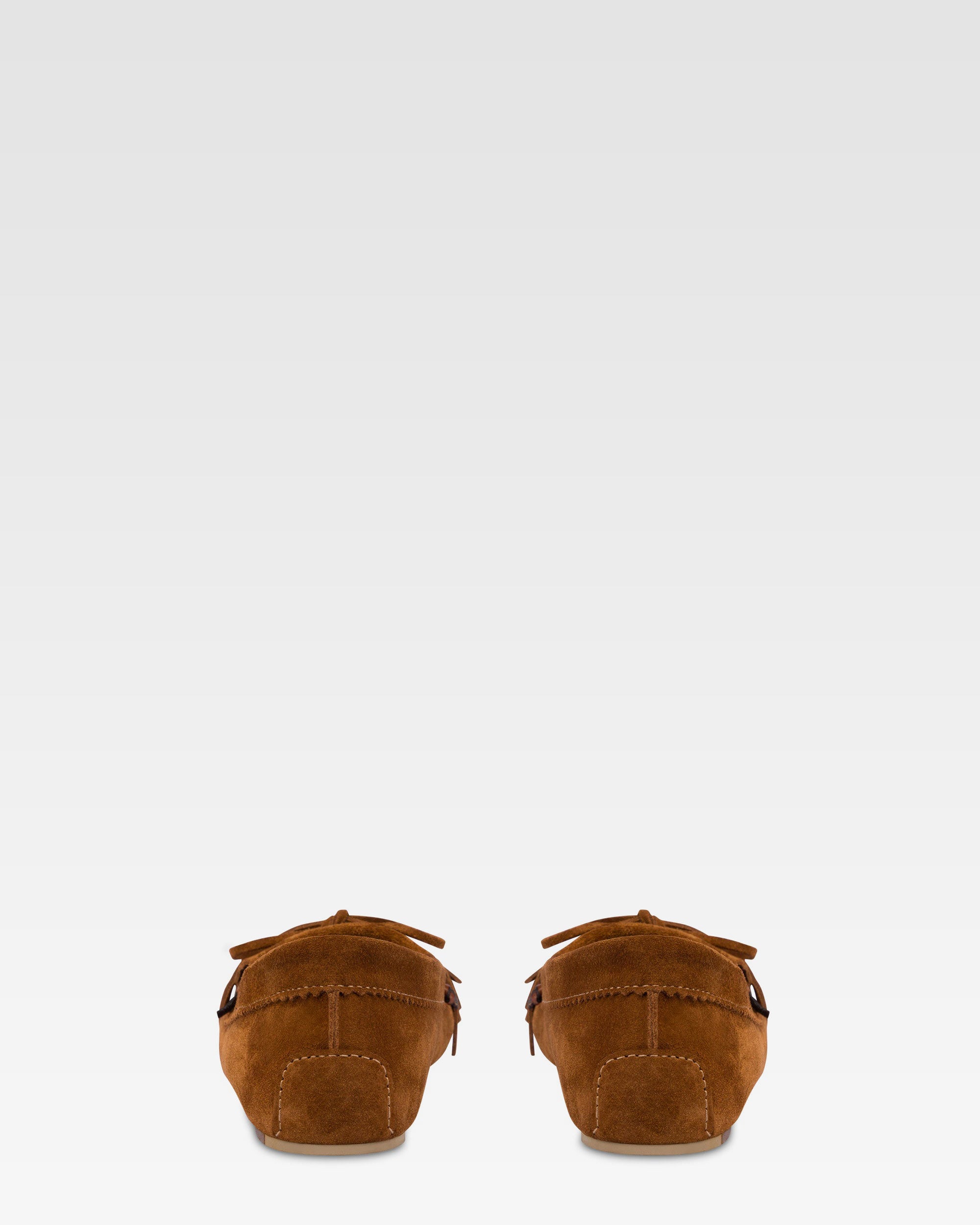 Mocassins en cuir suede couleur cognac