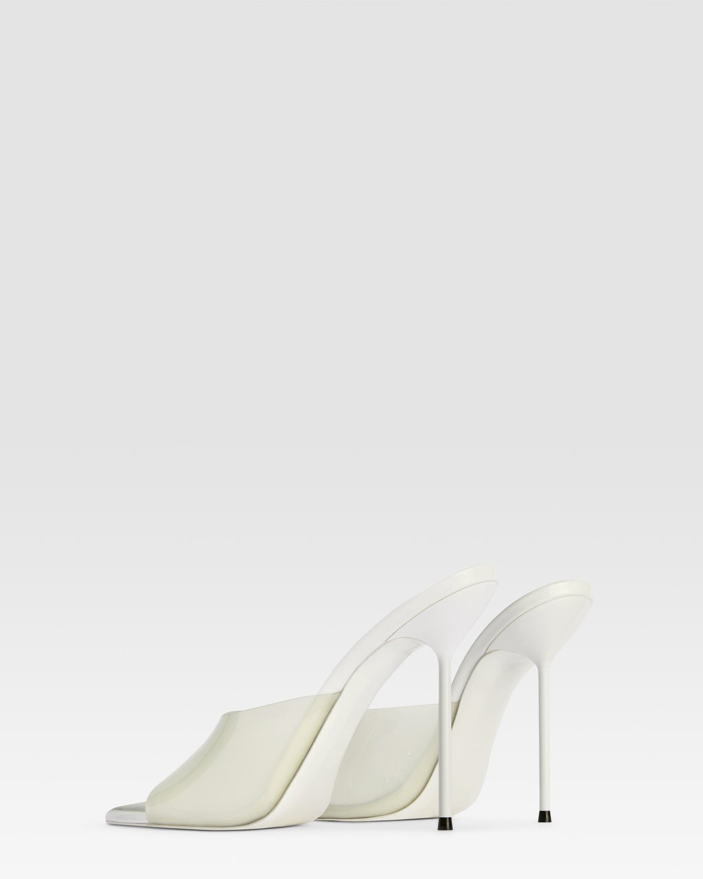 Mules in vernice bianco latte