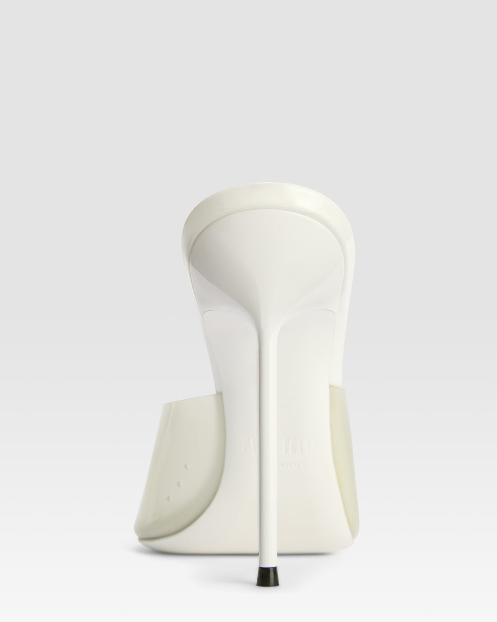 Mules in vernice bianco latte