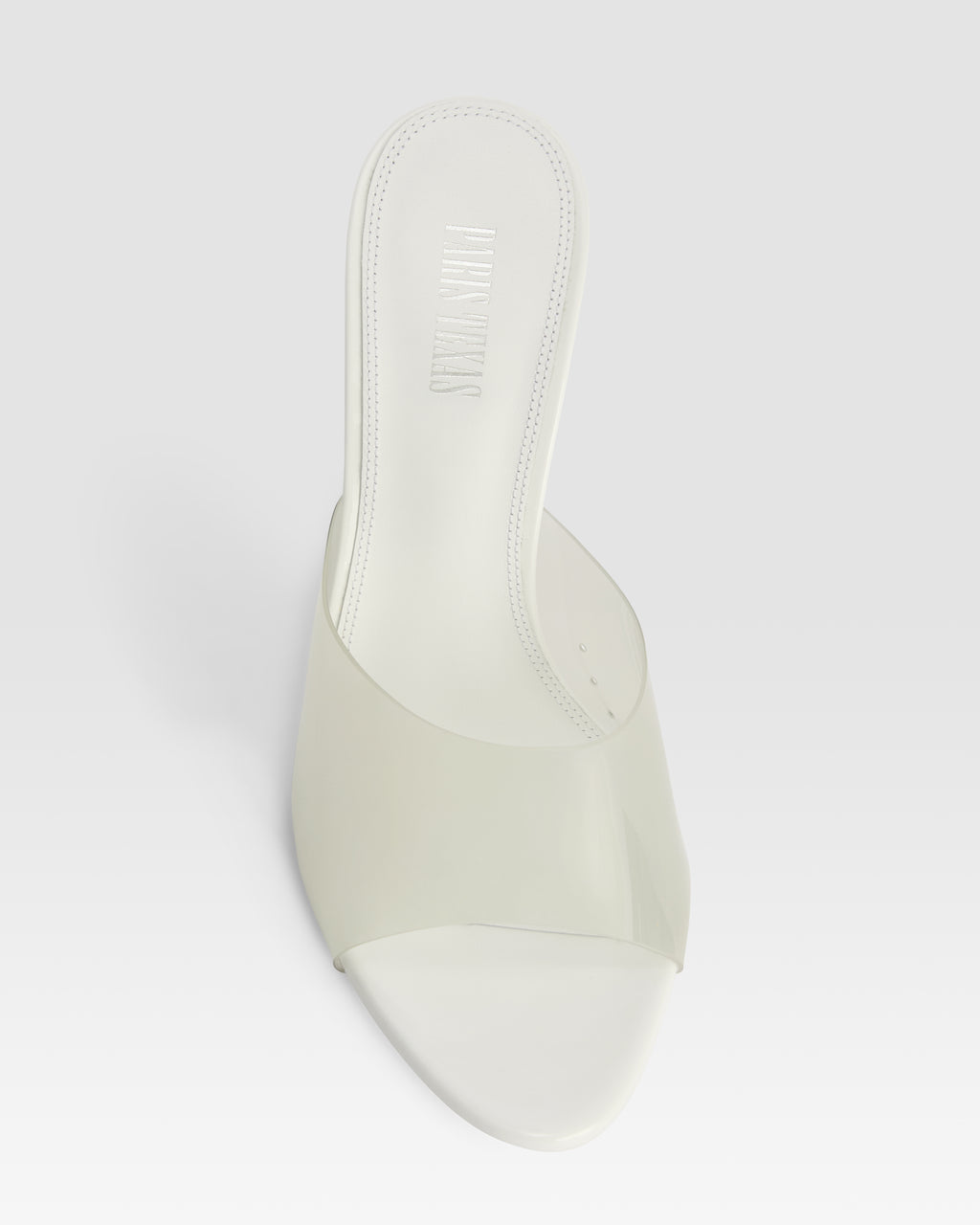 Mules in vernice bianco latte