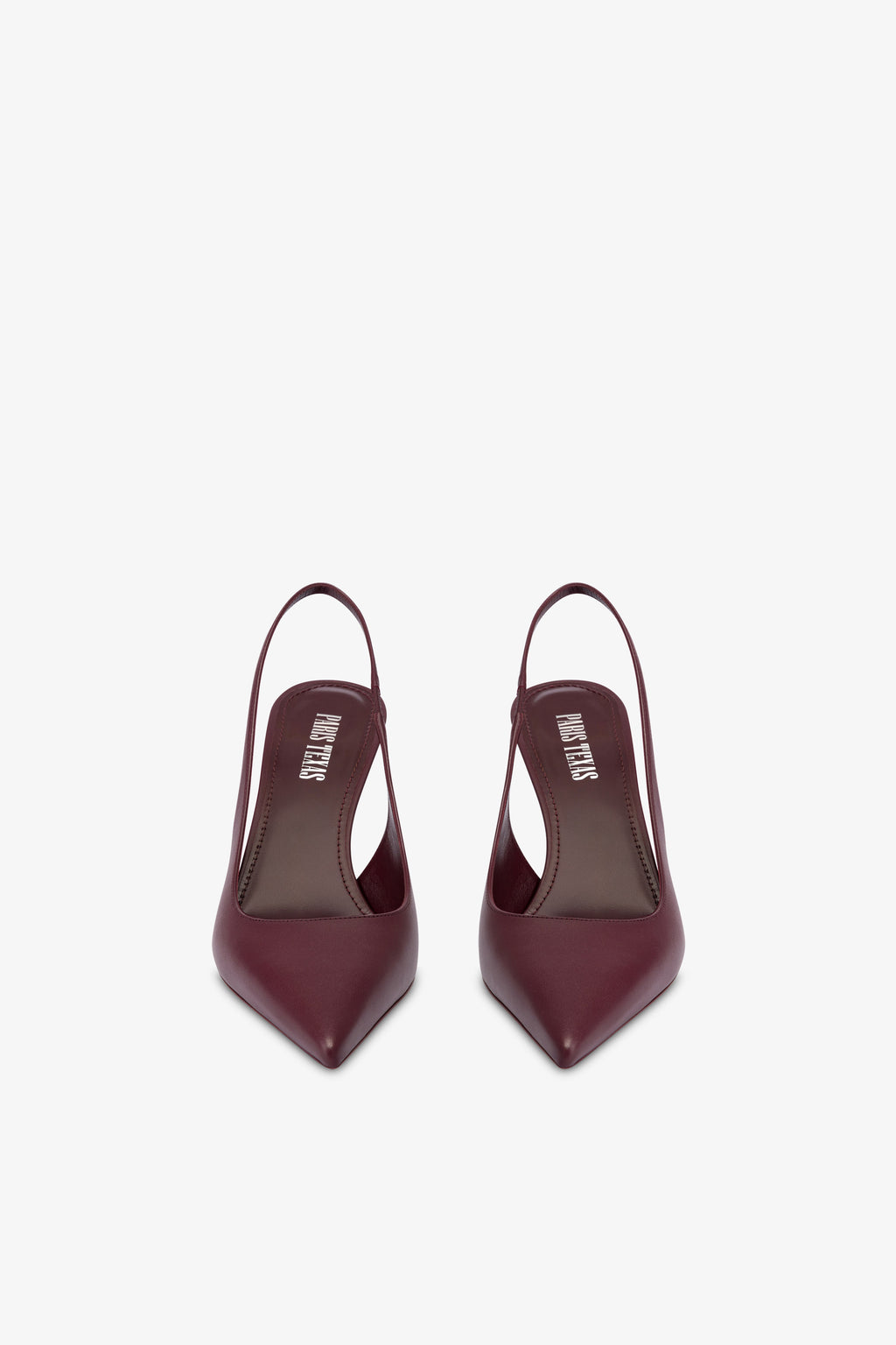 Slingbacks en piel rouge noir