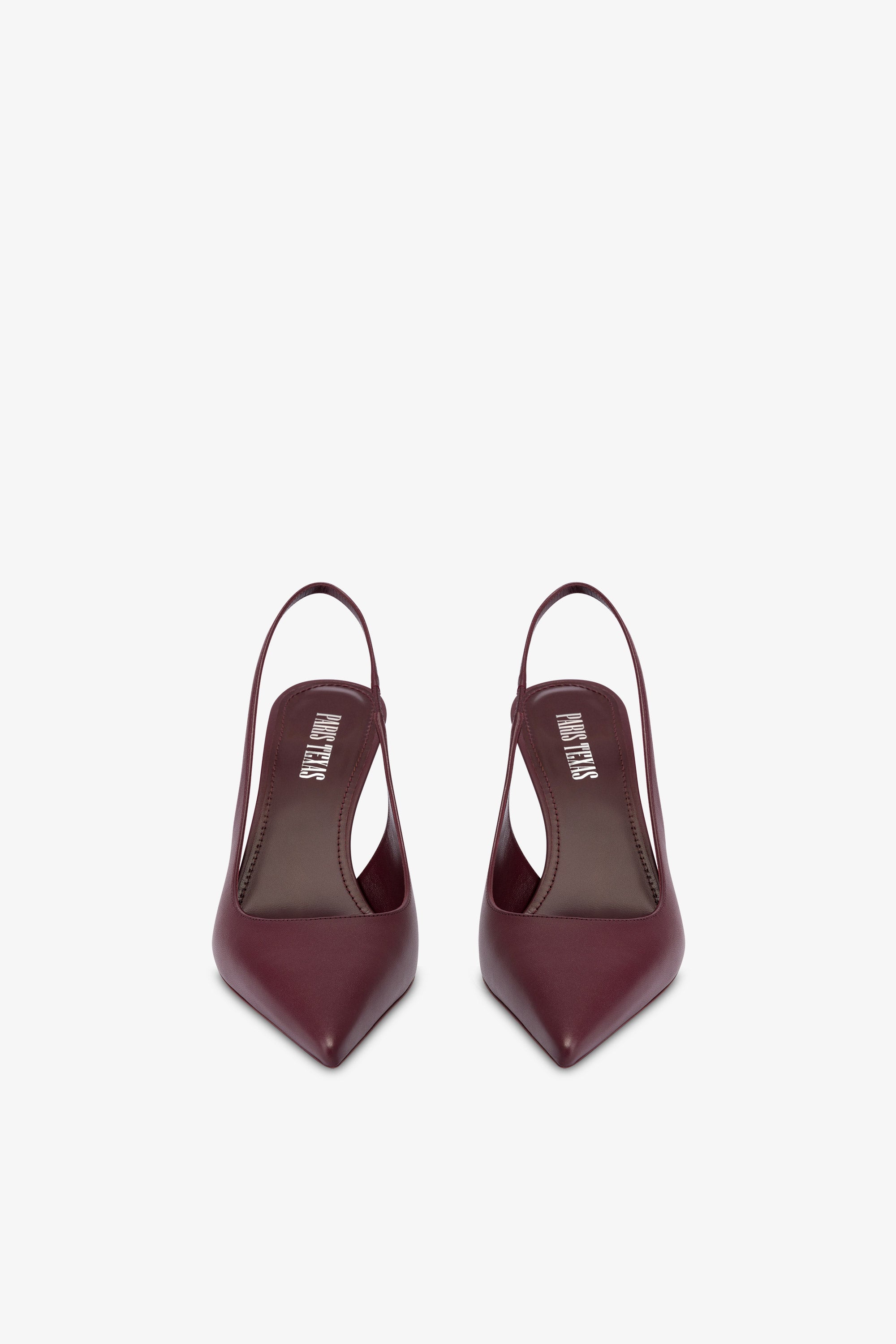 Slingbacks en piel rouge noir