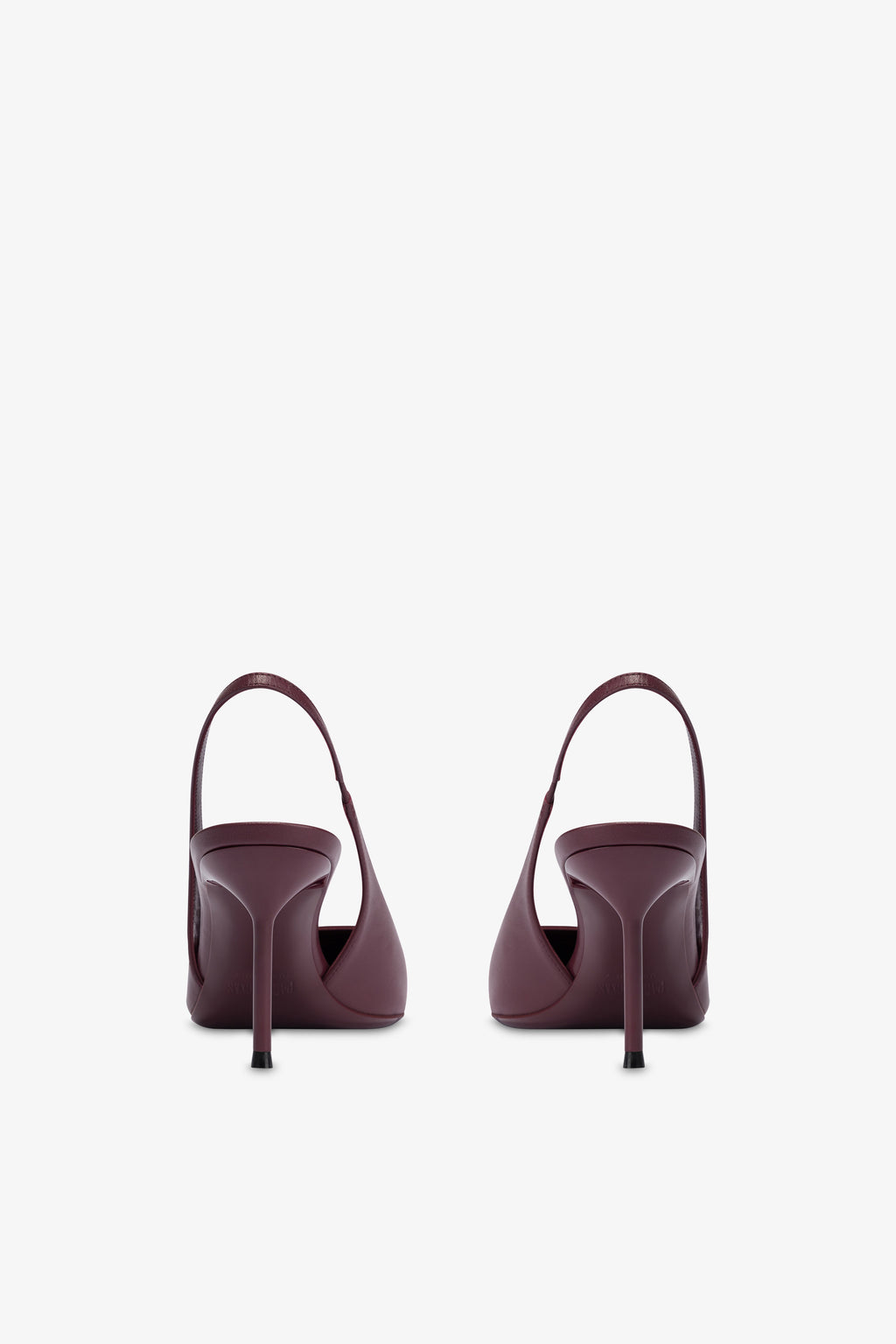 Slingbacks en piel rouge noir