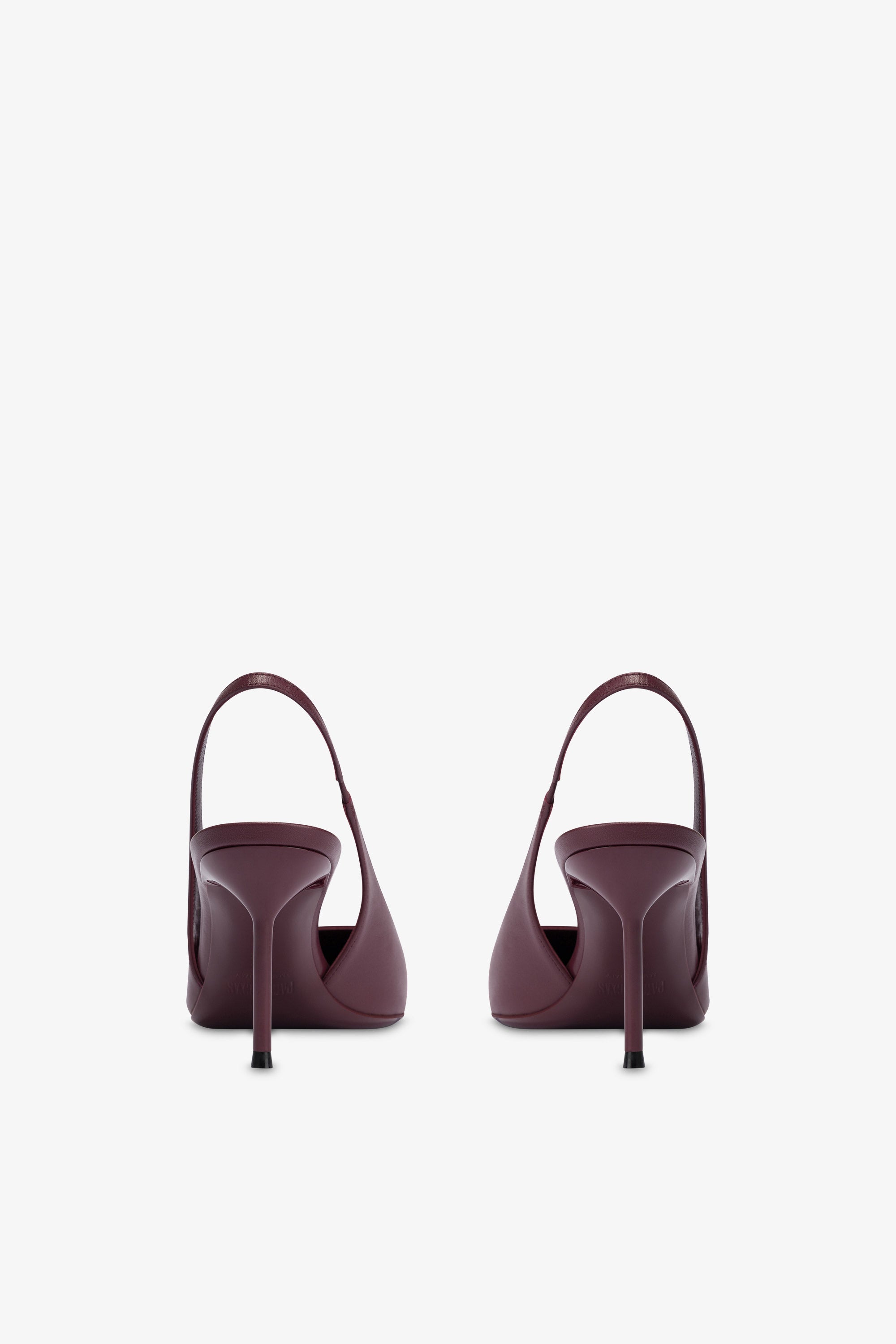 Slingbacks en piel rouge noir