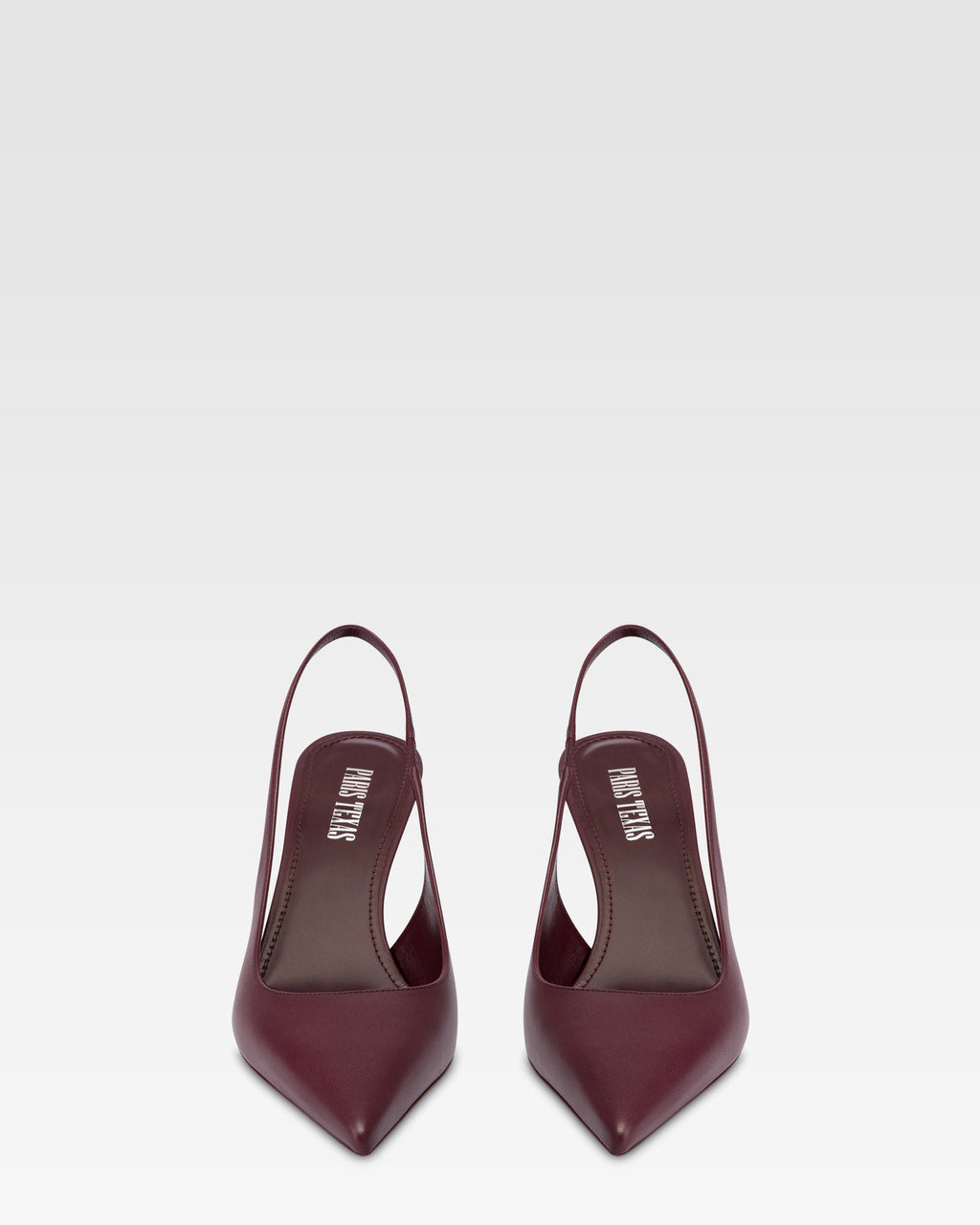 Slingbacks en piel rouge noir