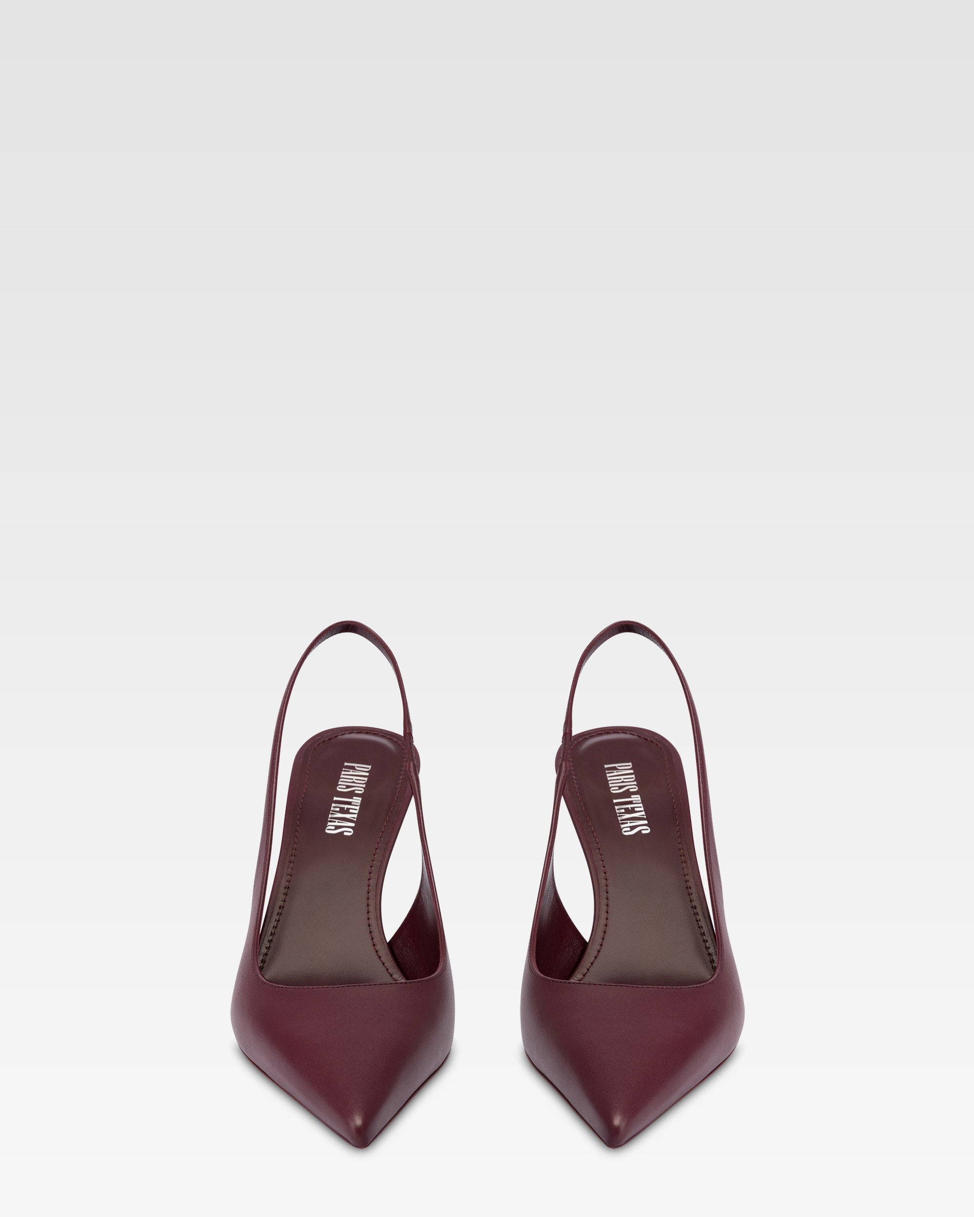 Slingbacks en piel rouge noir