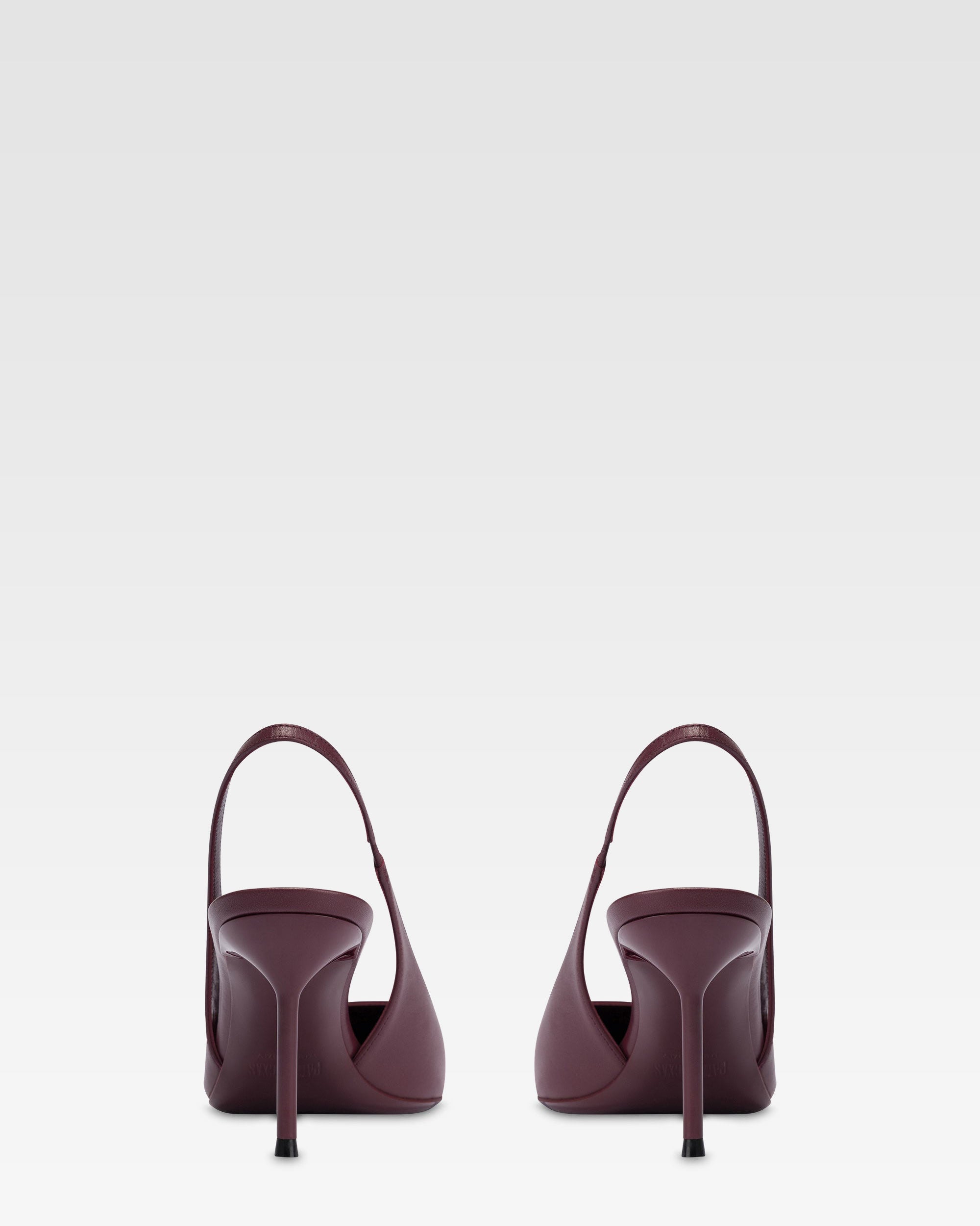 Slingbacks en piel rouge noir