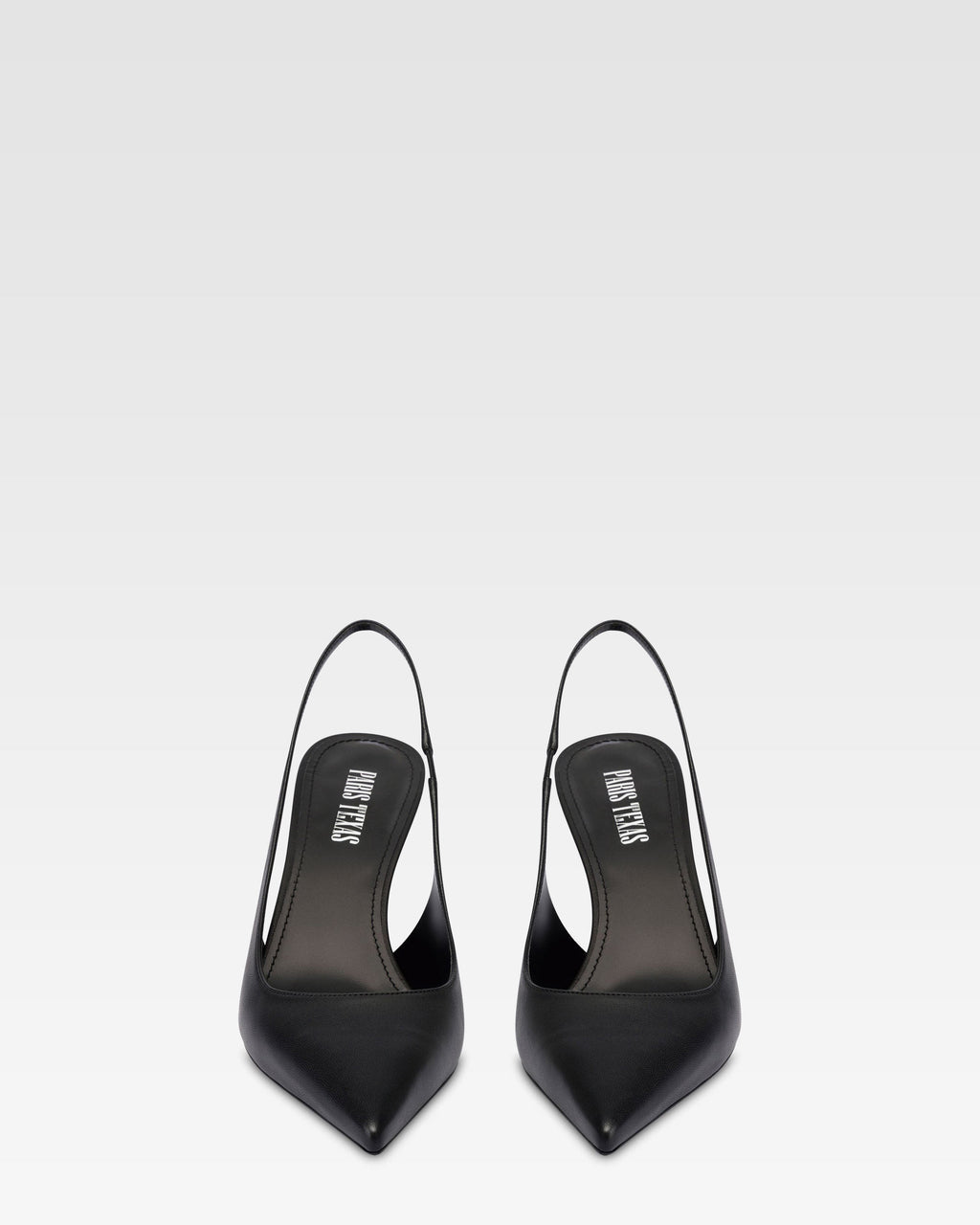 Slingbacks in black leather