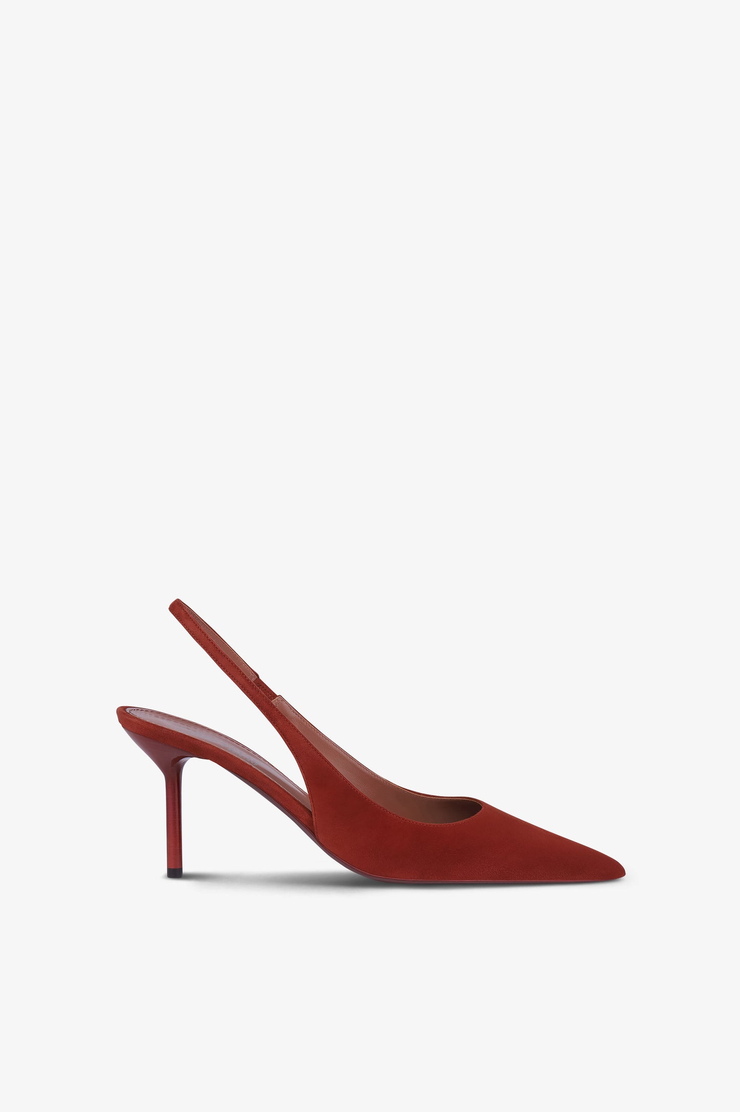 Slingbacks in pelle scamosciata brandy