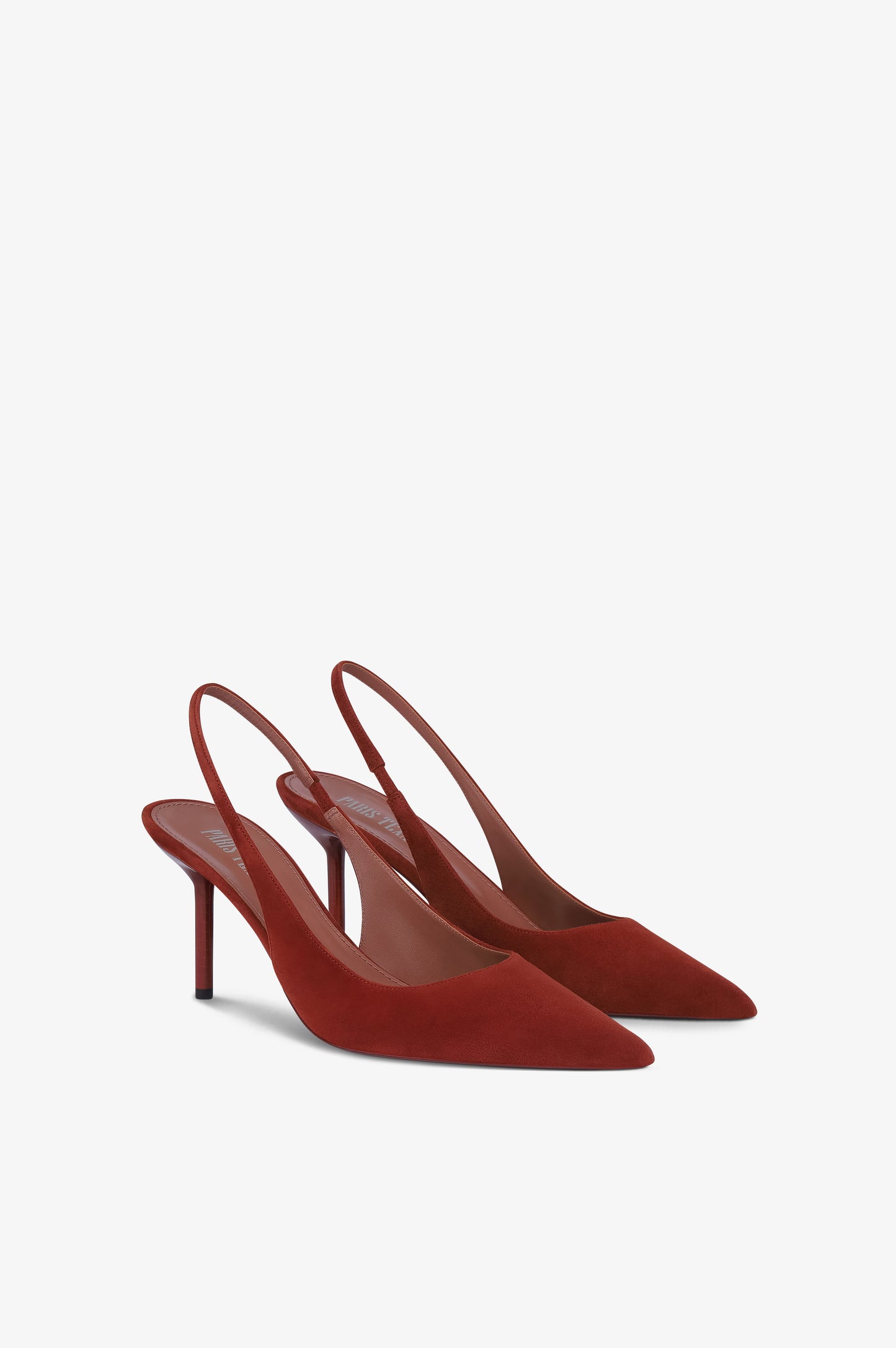 Slingbacks in pelle scamosciata brandy