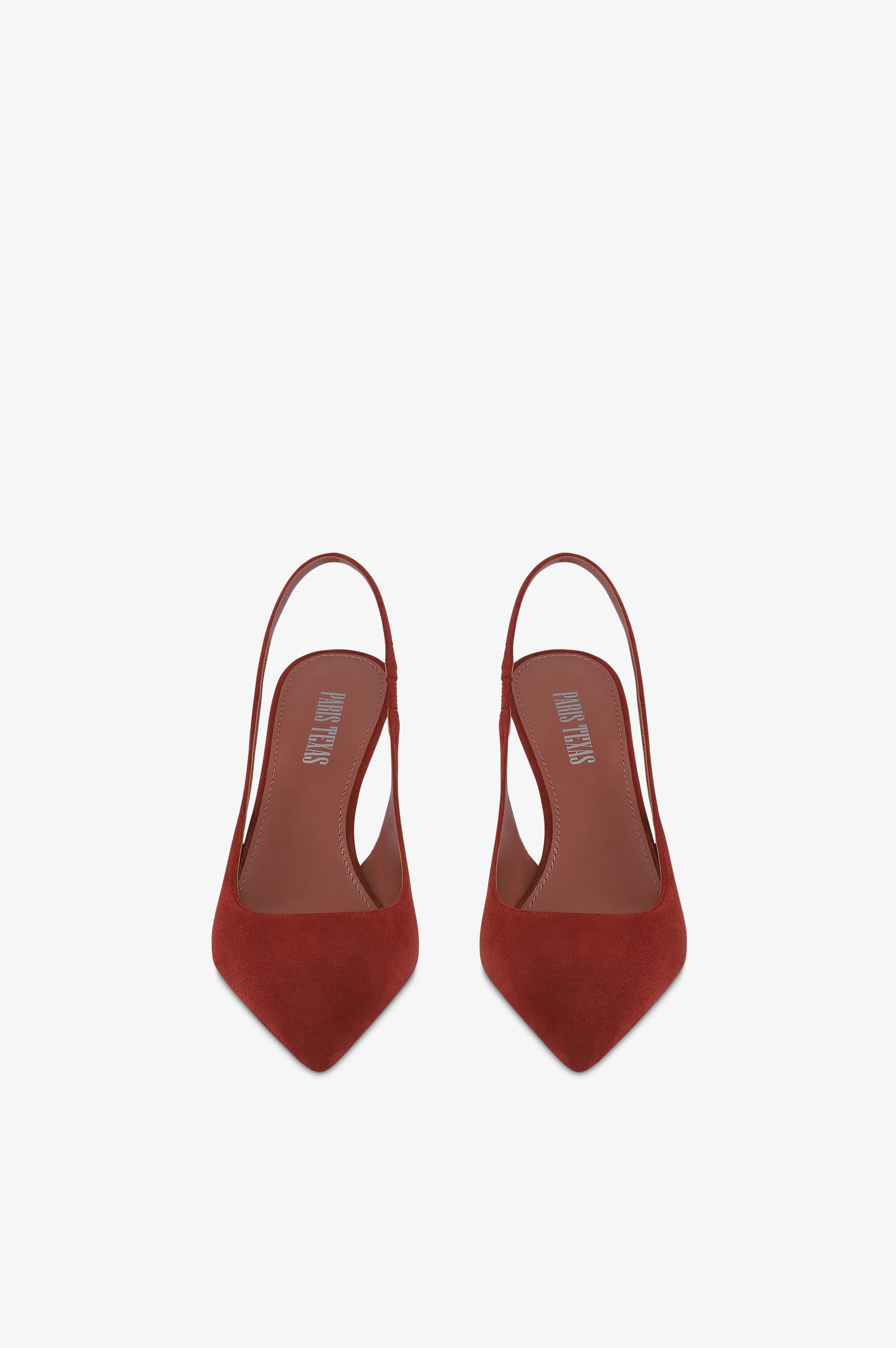 Slingbacks in pelle scamosciata brandy