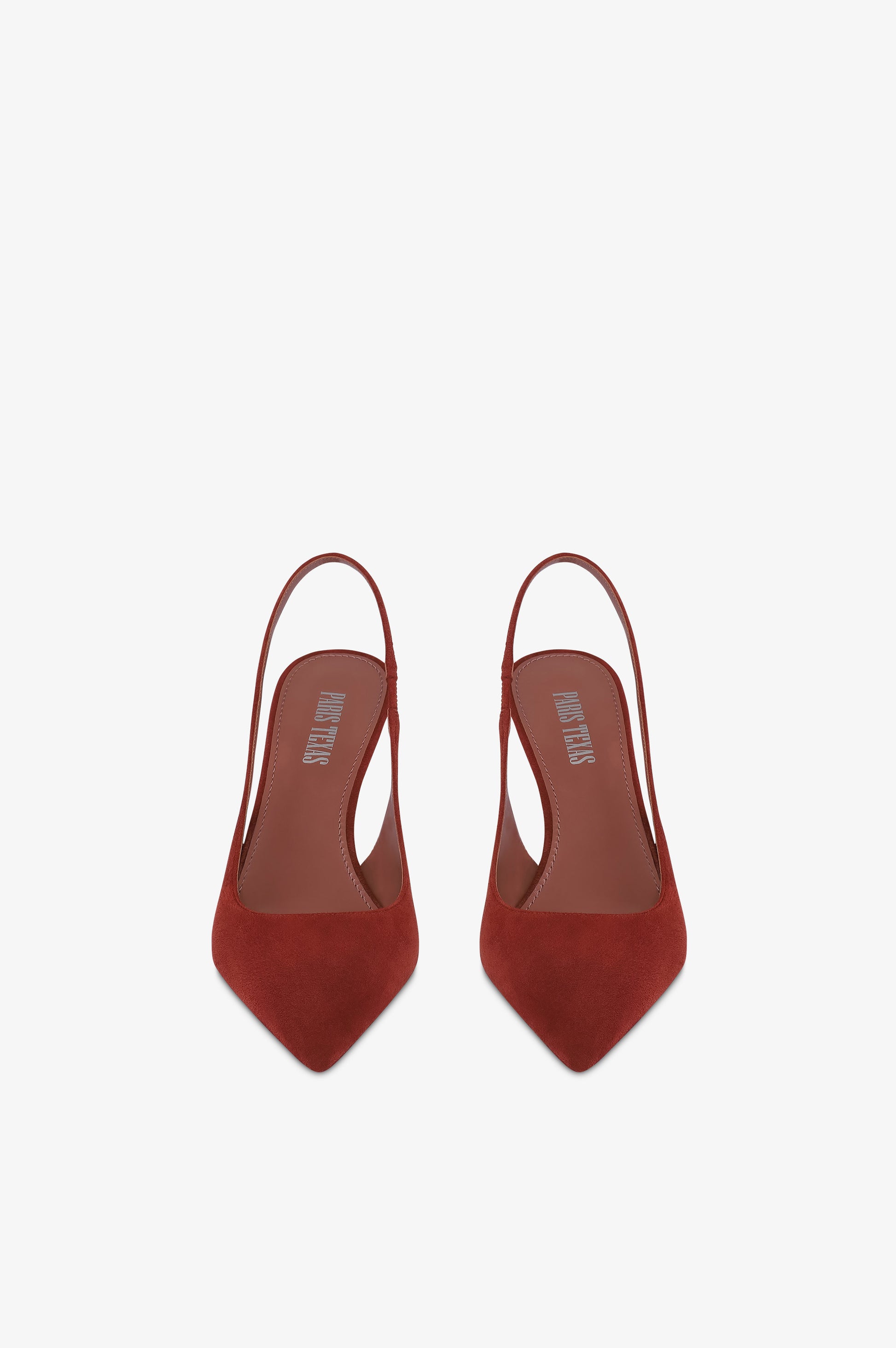 Slingbacks in pelle scamosciata brandy
