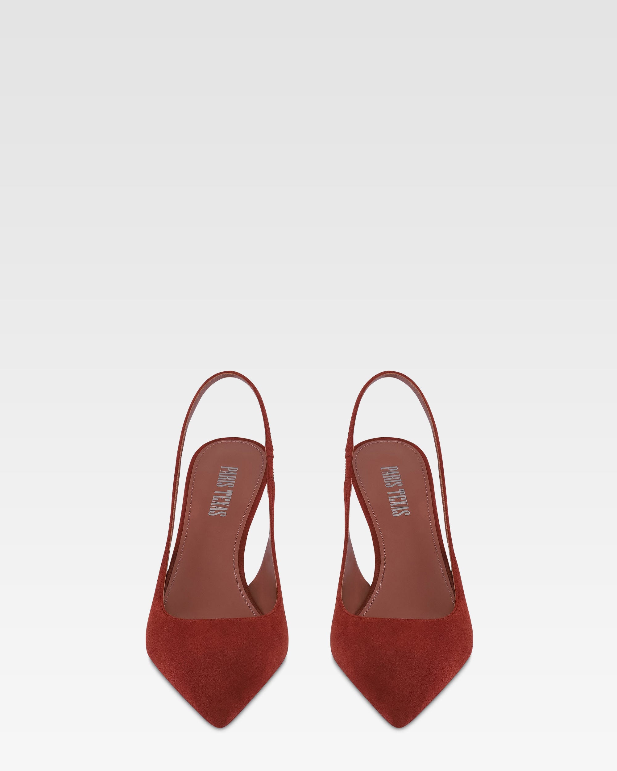 Slingbacks en cuir suede couleur brandy