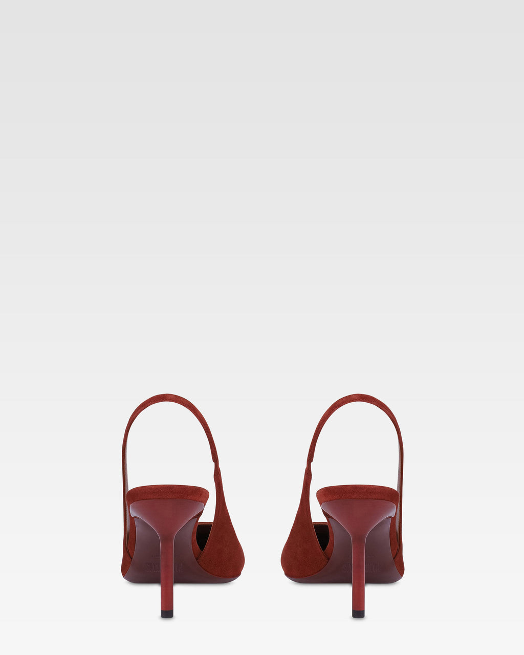 Slingbacks en ante de color brandy