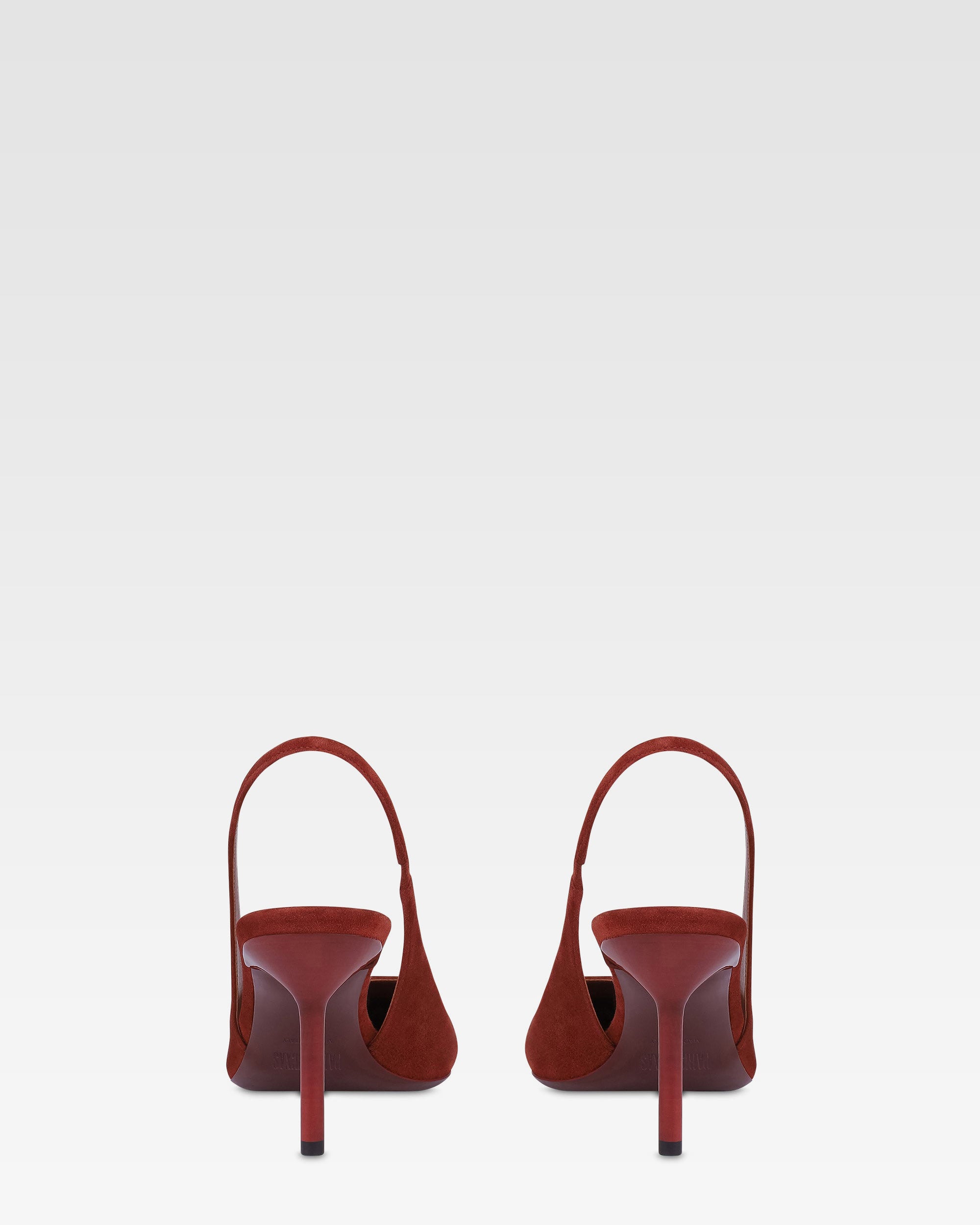 Slingbacks en cuir suede couleur brandy