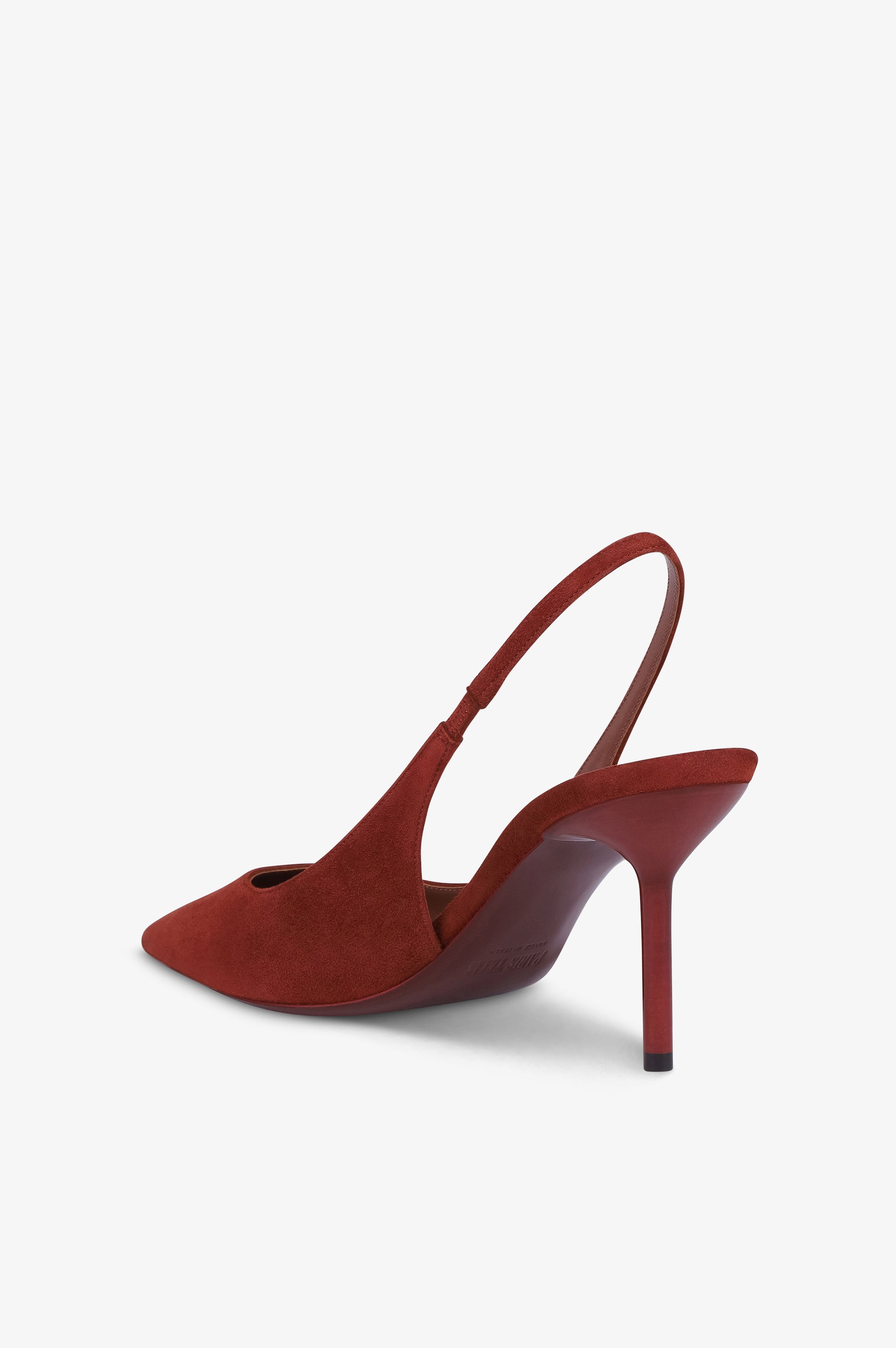 Slingbacks in pelle scamosciata brandy