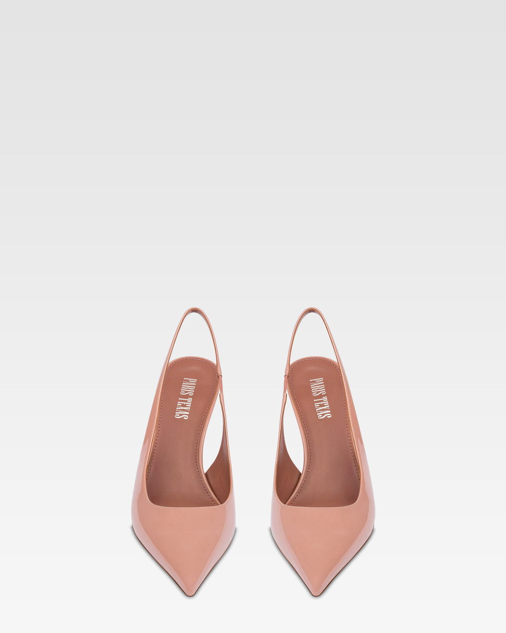 Slingbacks en charol nude oscuro