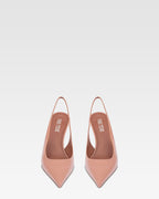 Slingbacks en charol nude oscuro