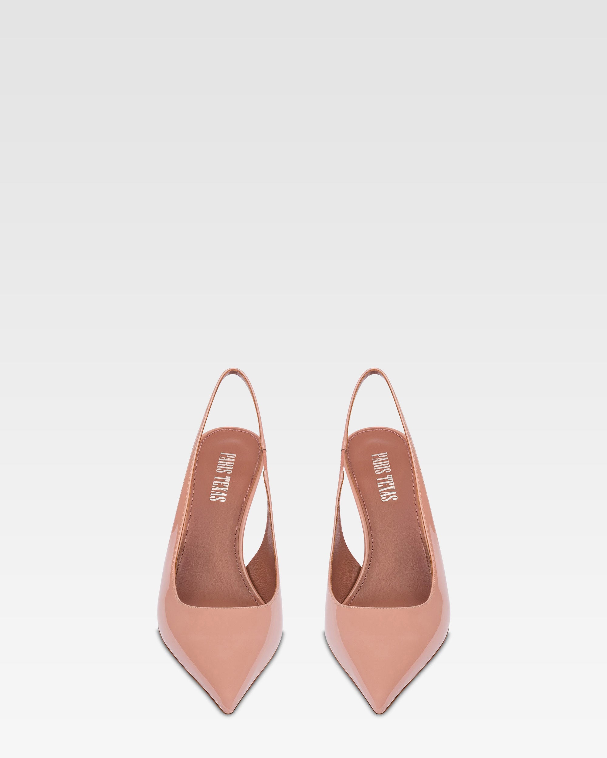 Slingbacks en cuir verni rose fonce