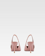 Slingbacks en charol nude oscuro