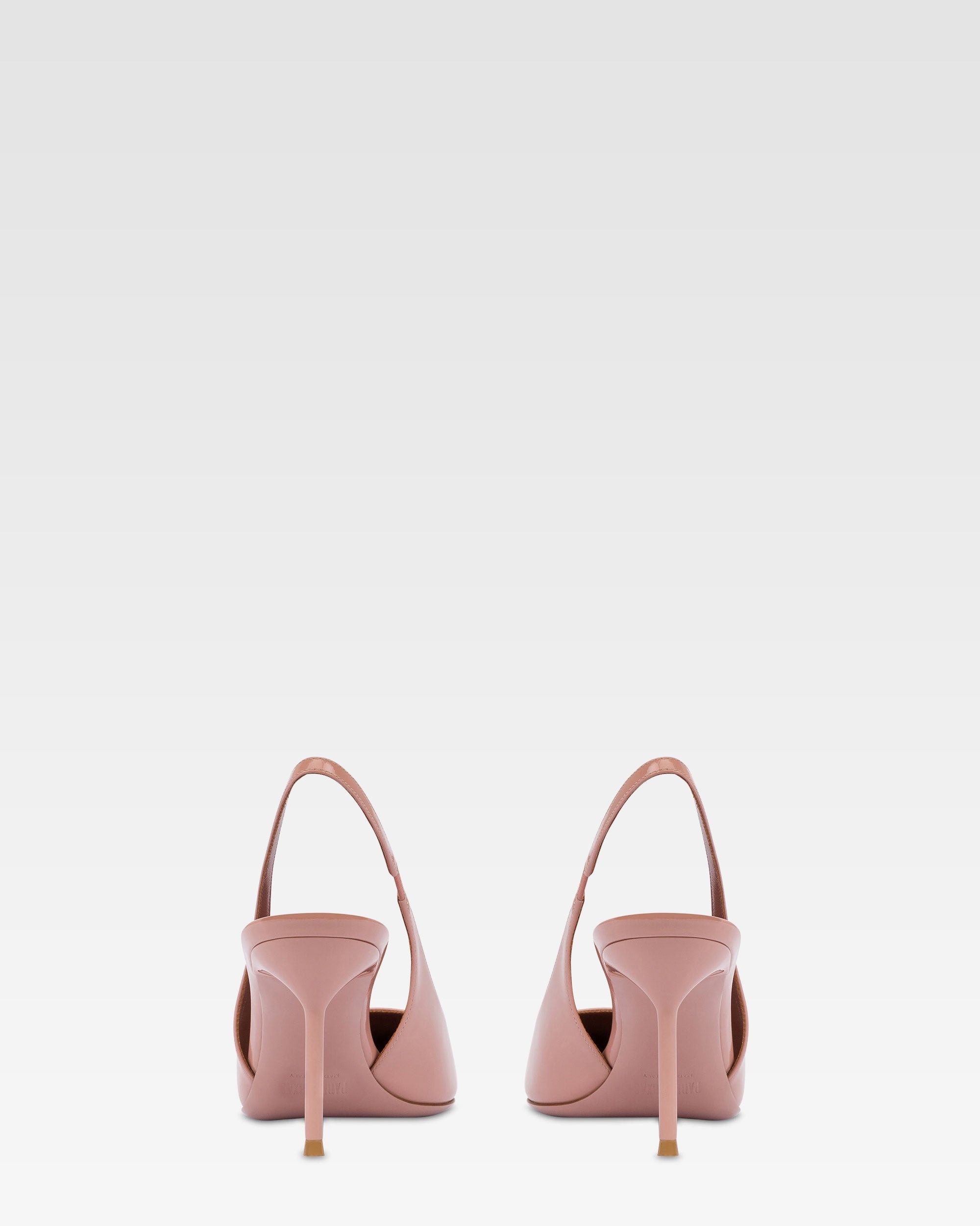 Slingbacks en cuir verni rose fonce