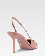 Slingbacks en charol nude oscuro
