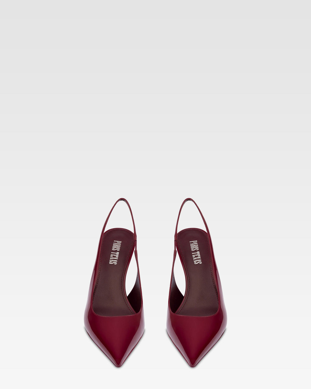 Slingbacks en charol rouge noir