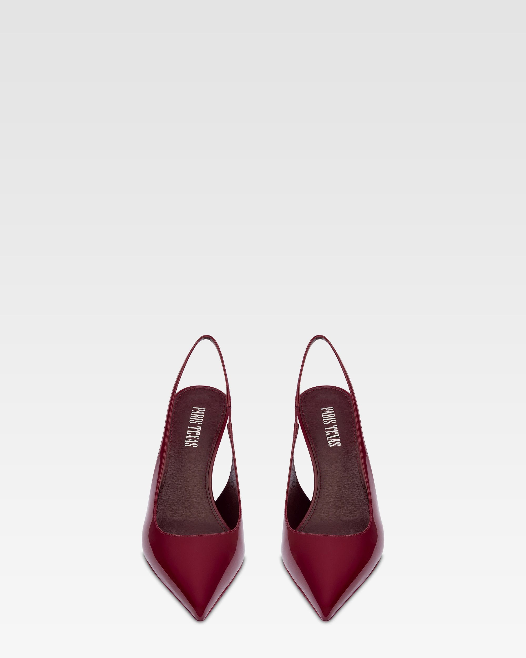 Slingbacks en charol rouge noir