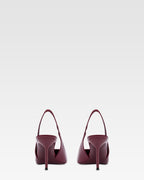Slingbacks en charol rouge noir