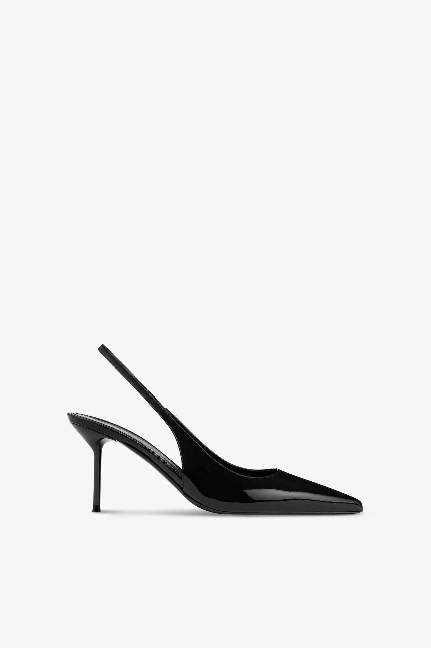 Slingbacks in vernice nera
