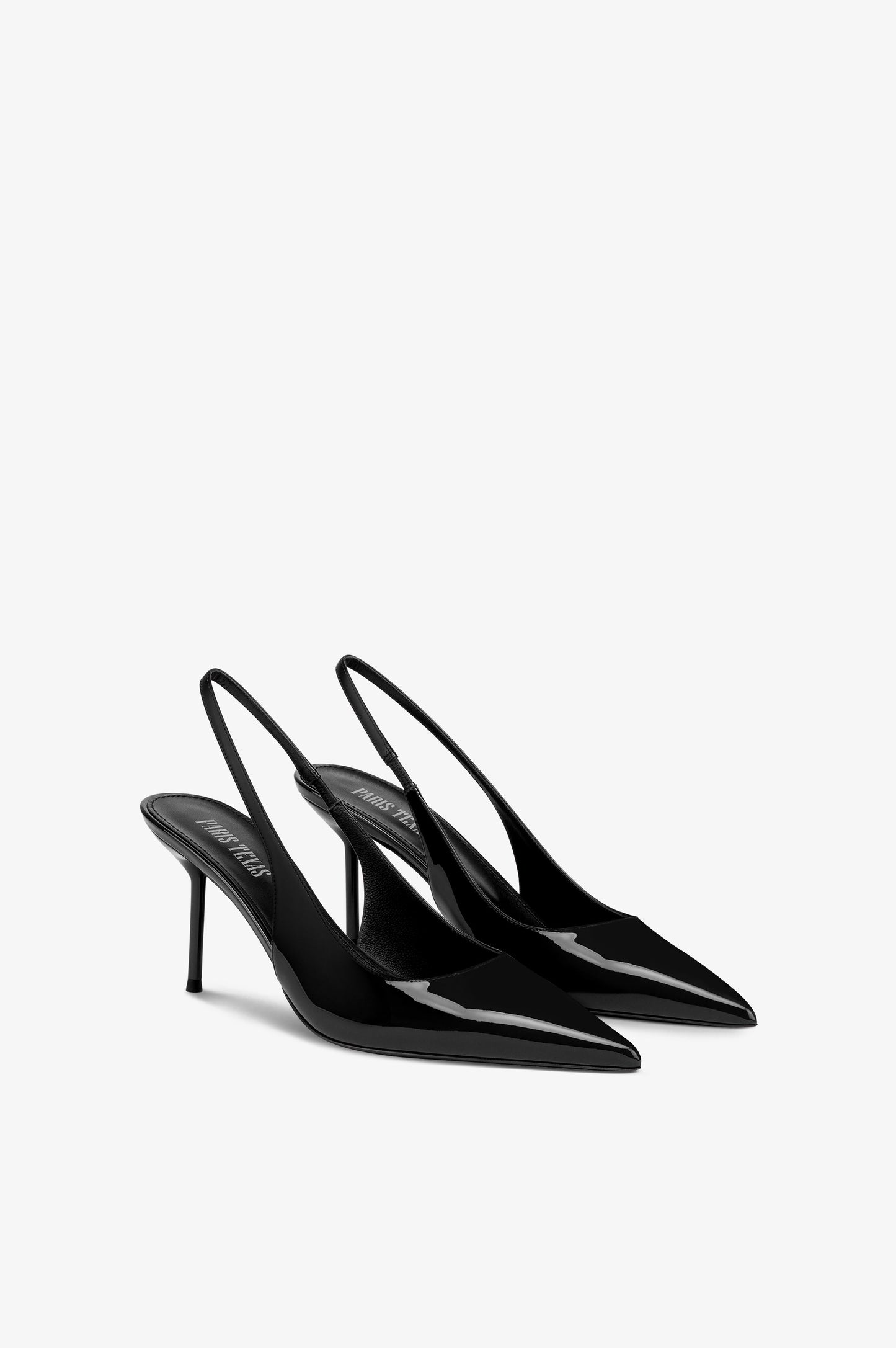 Slingbacks in vernice nera
