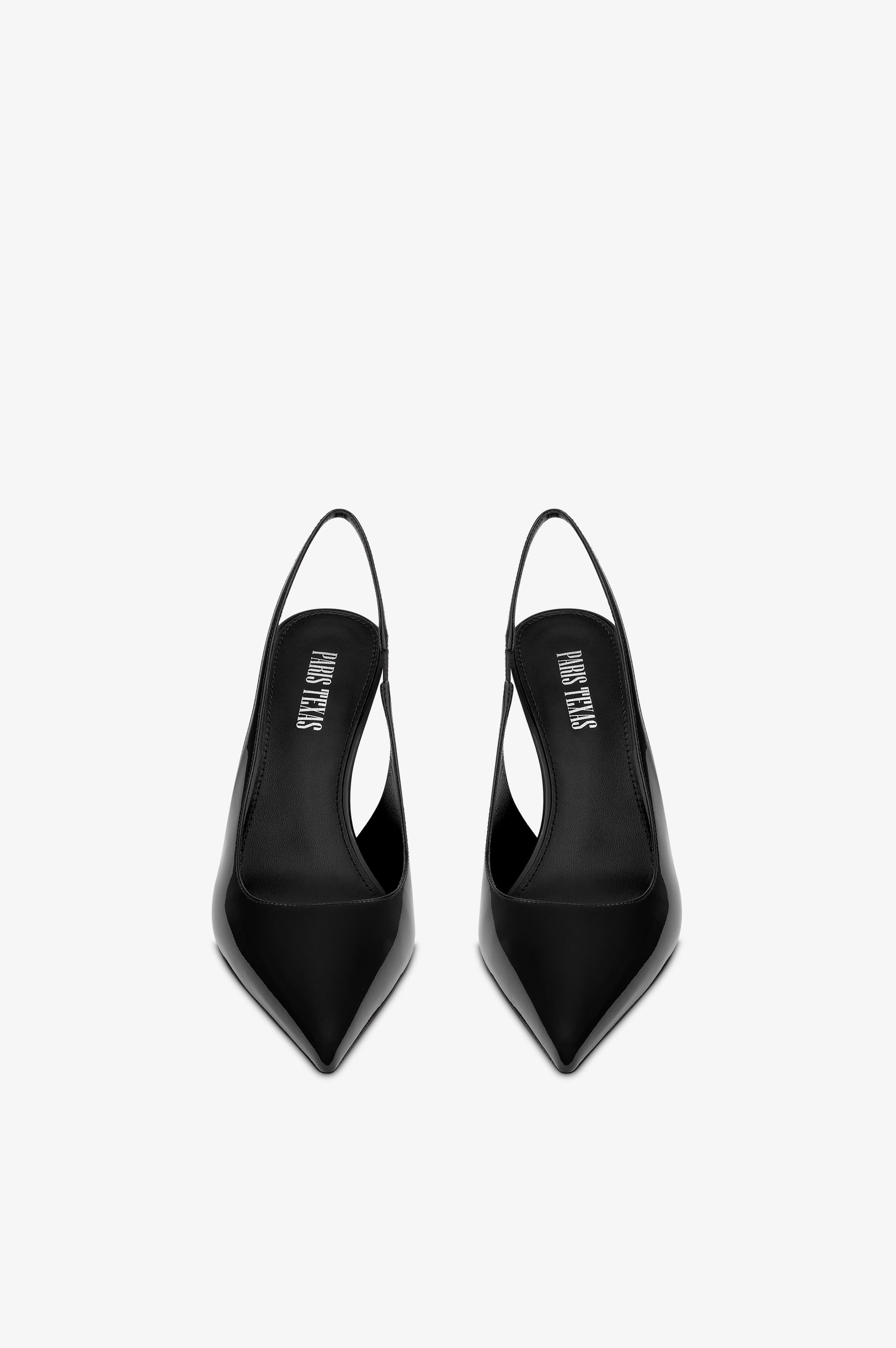 Slingbacks in vernice nera
