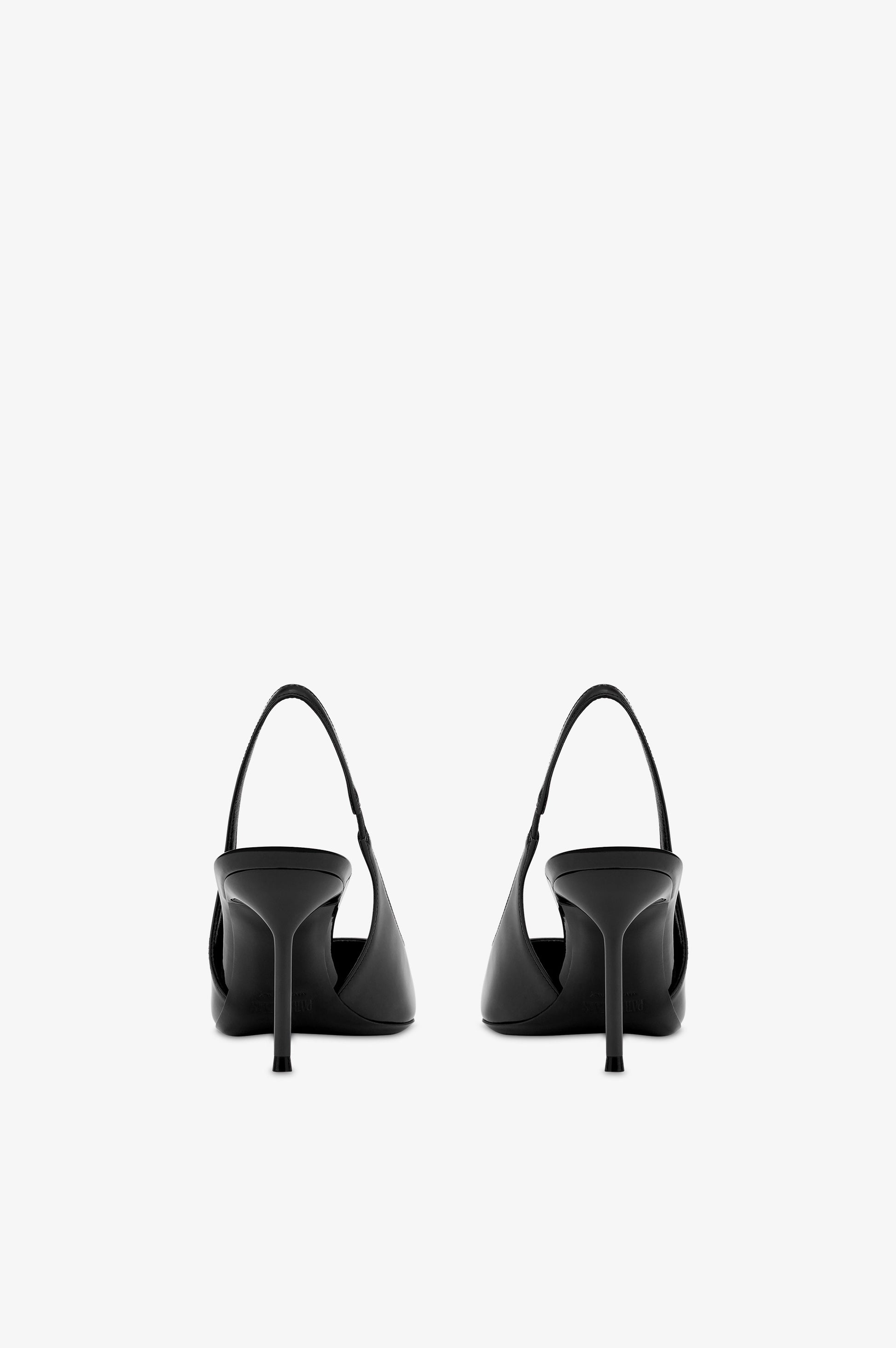 Slingbacks in vernice nera