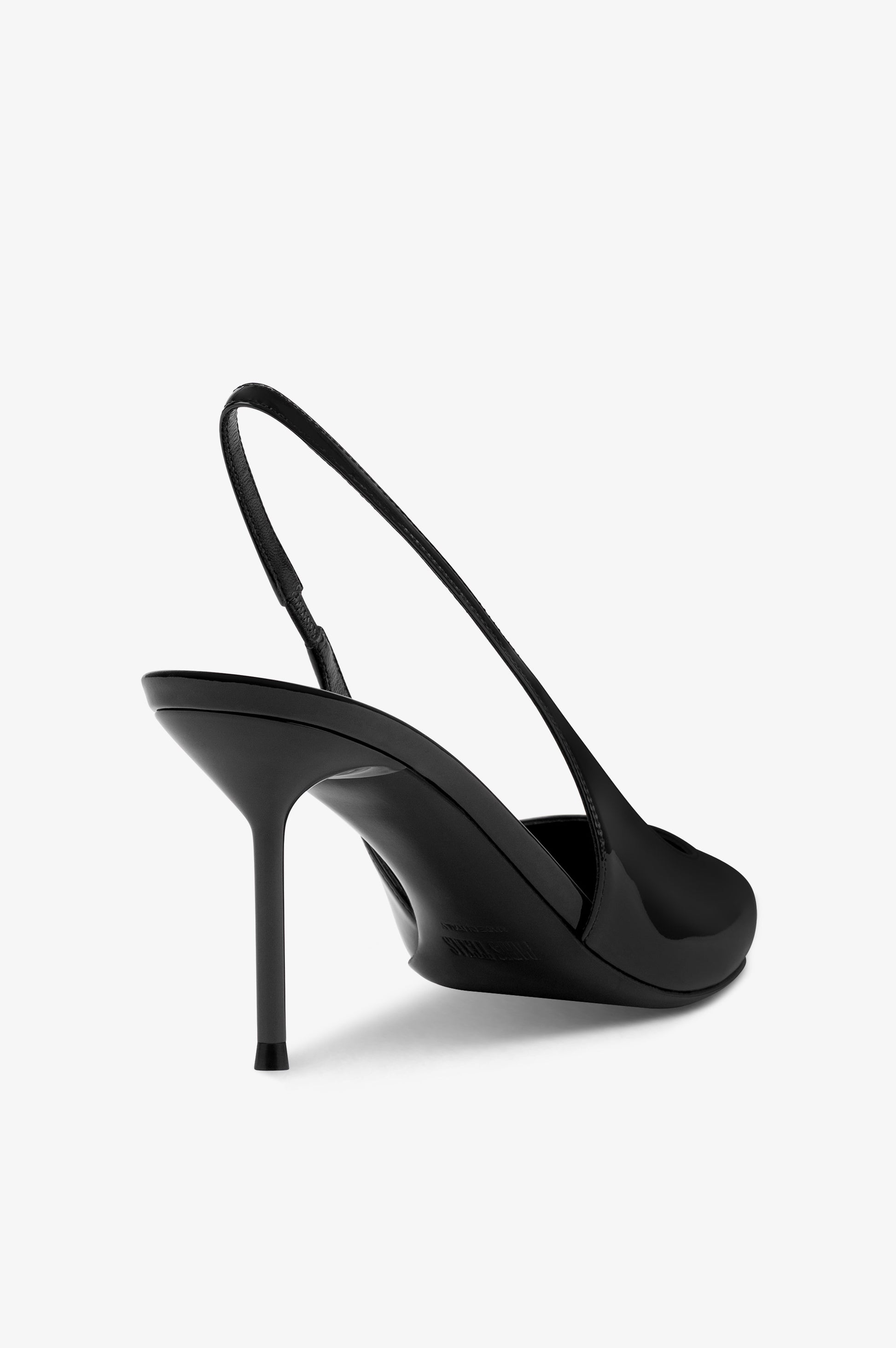 Slingbacks in vernice nera