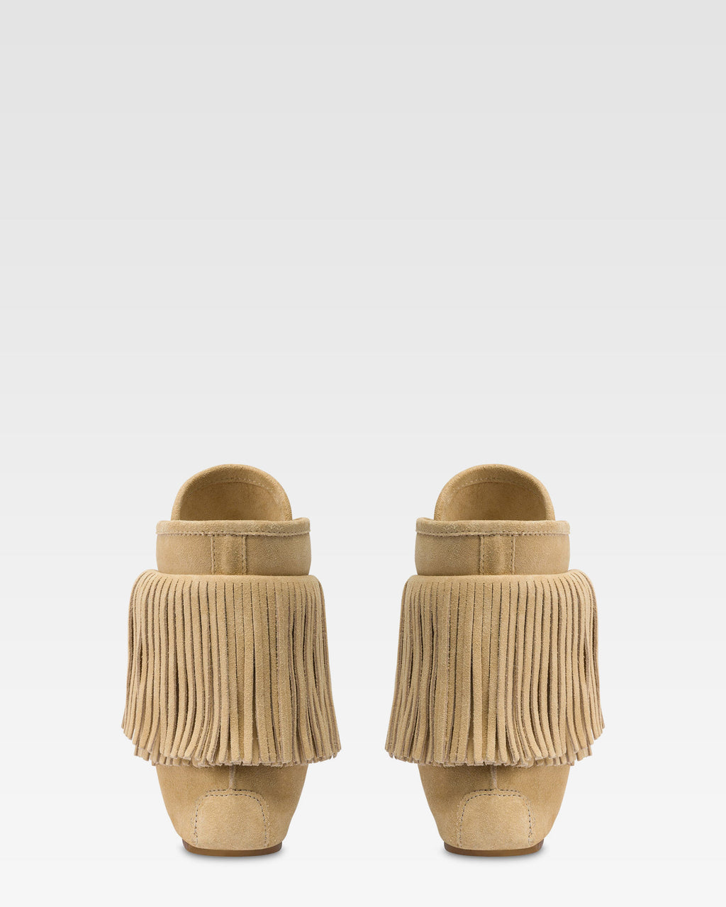 Botas en piel de ante color crudo