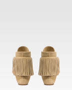 Botas en piel de ante color crudo